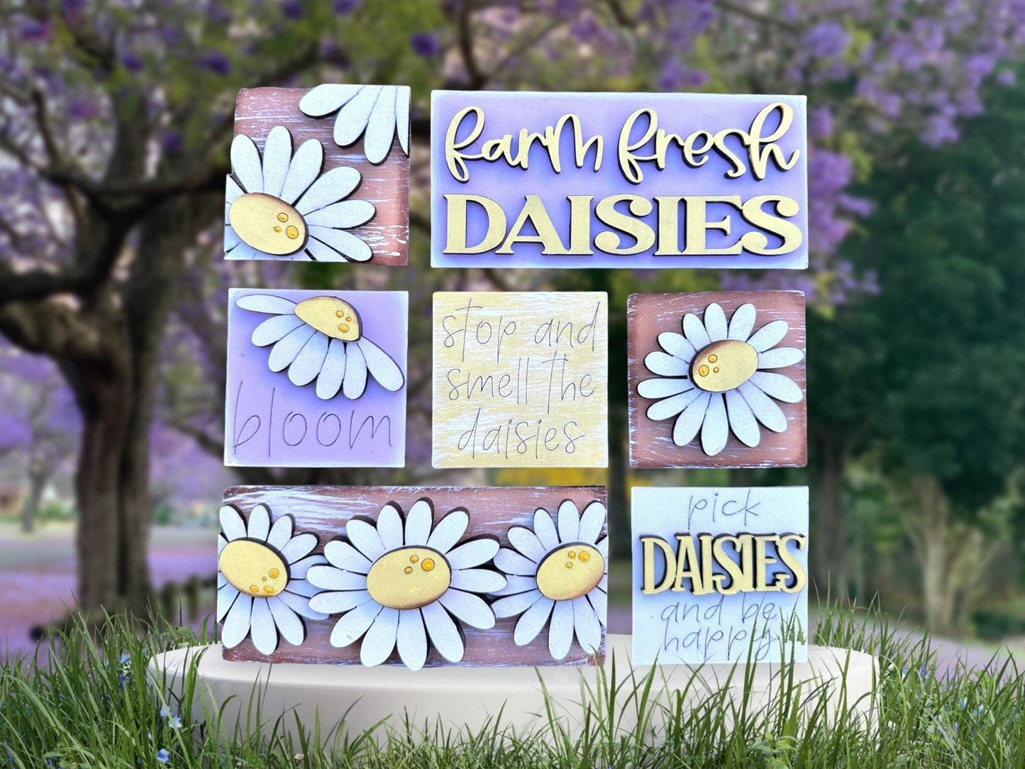Daisies Mini Tiles Kit - RusticFarmhouseDecor