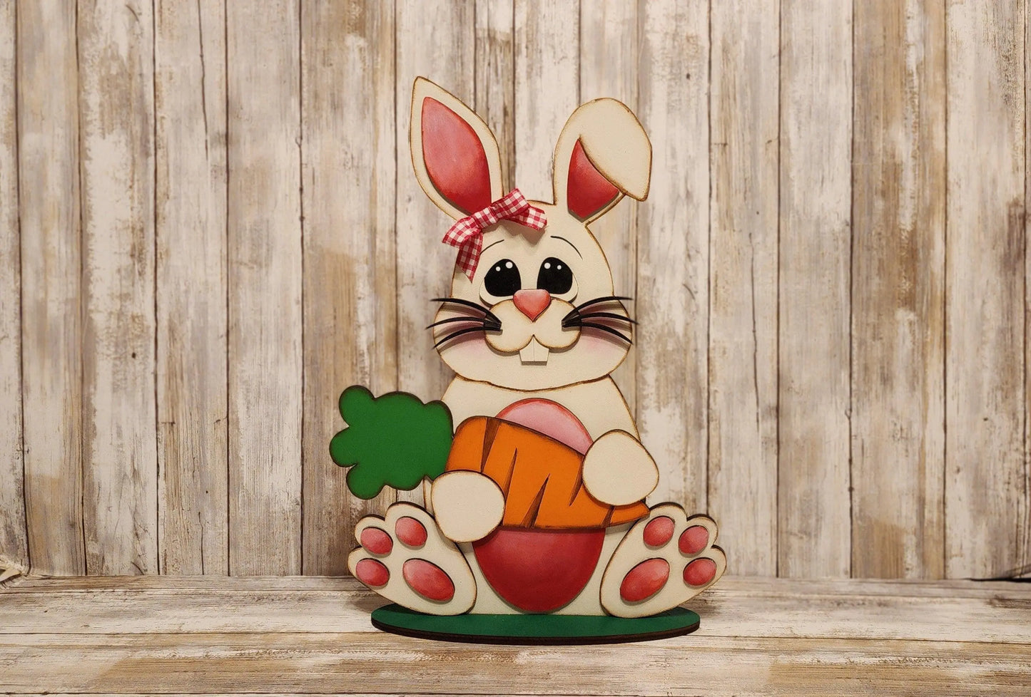 DIY Easter Bunny Wood Kit, Unfinished Wood Blank, Bunny DIY, Easter Wood Kit, Home Decor Crafts, Kids Easter Kits - RusticFarmhouseDecor