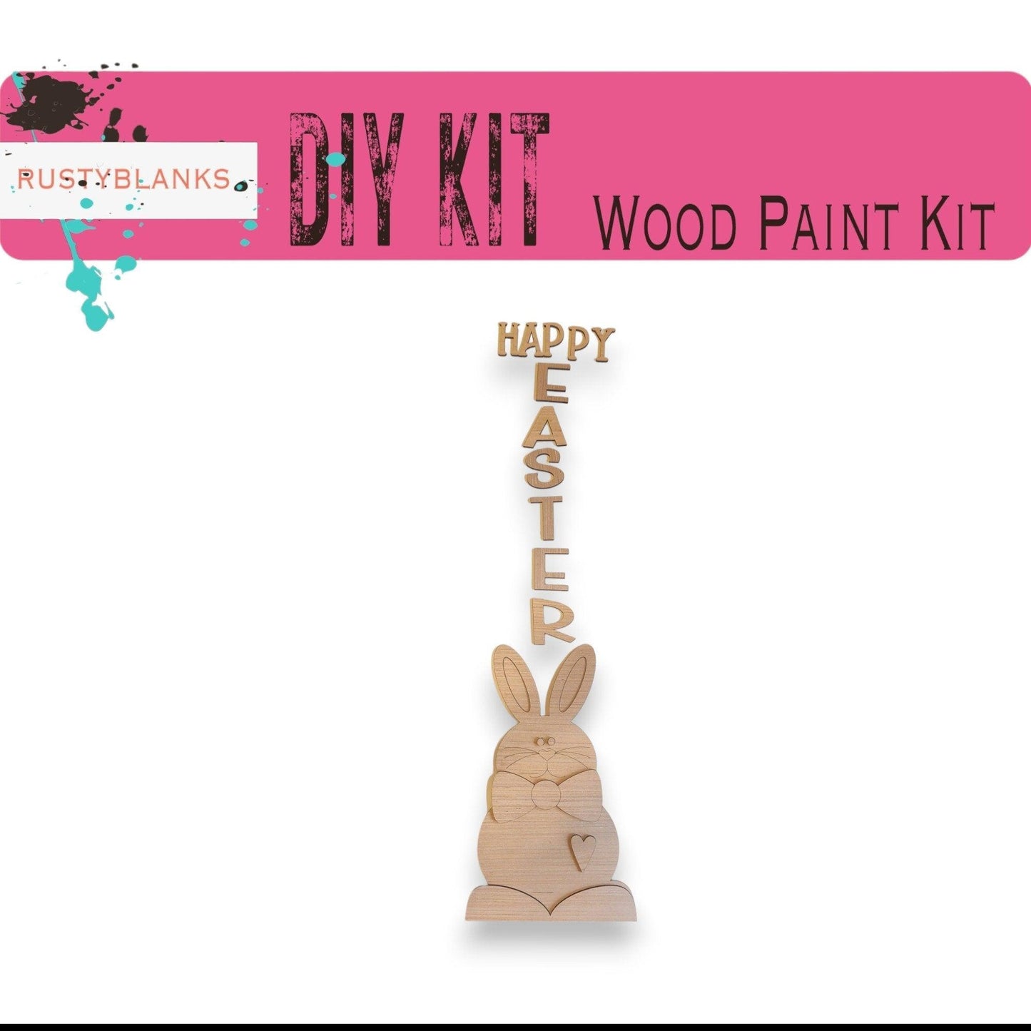 DIY Porch Leaner Happy Easter Bunny attachements only - RusticFarmhouseDecor