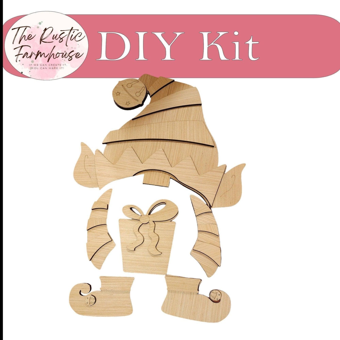 DIY Standing Interchangeable Christmas Elf Gnome Kit for our Boy or Girl Interchangeable Gnomes - RusticFarmhouseDecor