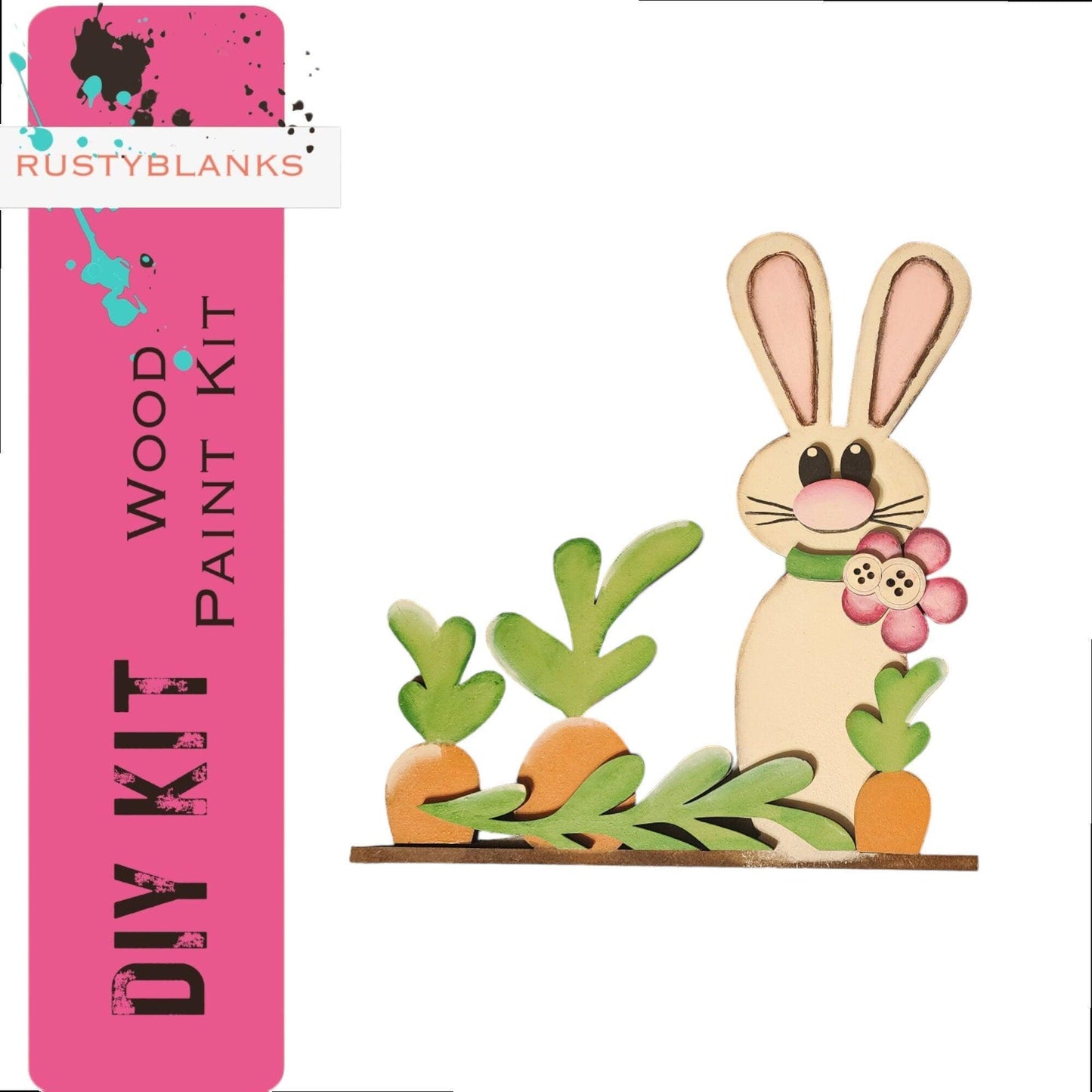 Easter Bunny Add On Inserts for our Mini Interchangeable Post, Welcome Friends Sign - RusticFarmhouseDecor