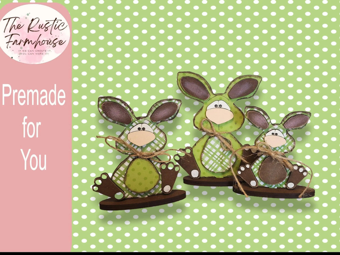 Easter Bunny, Wood Easter Bunnies, Farmhouse Set of 3 Bunnies, Easter Decor, Easter Bunnies, Farmhouse Easter Bunnies, Wood Bunny - RusticFarmhouseDecor