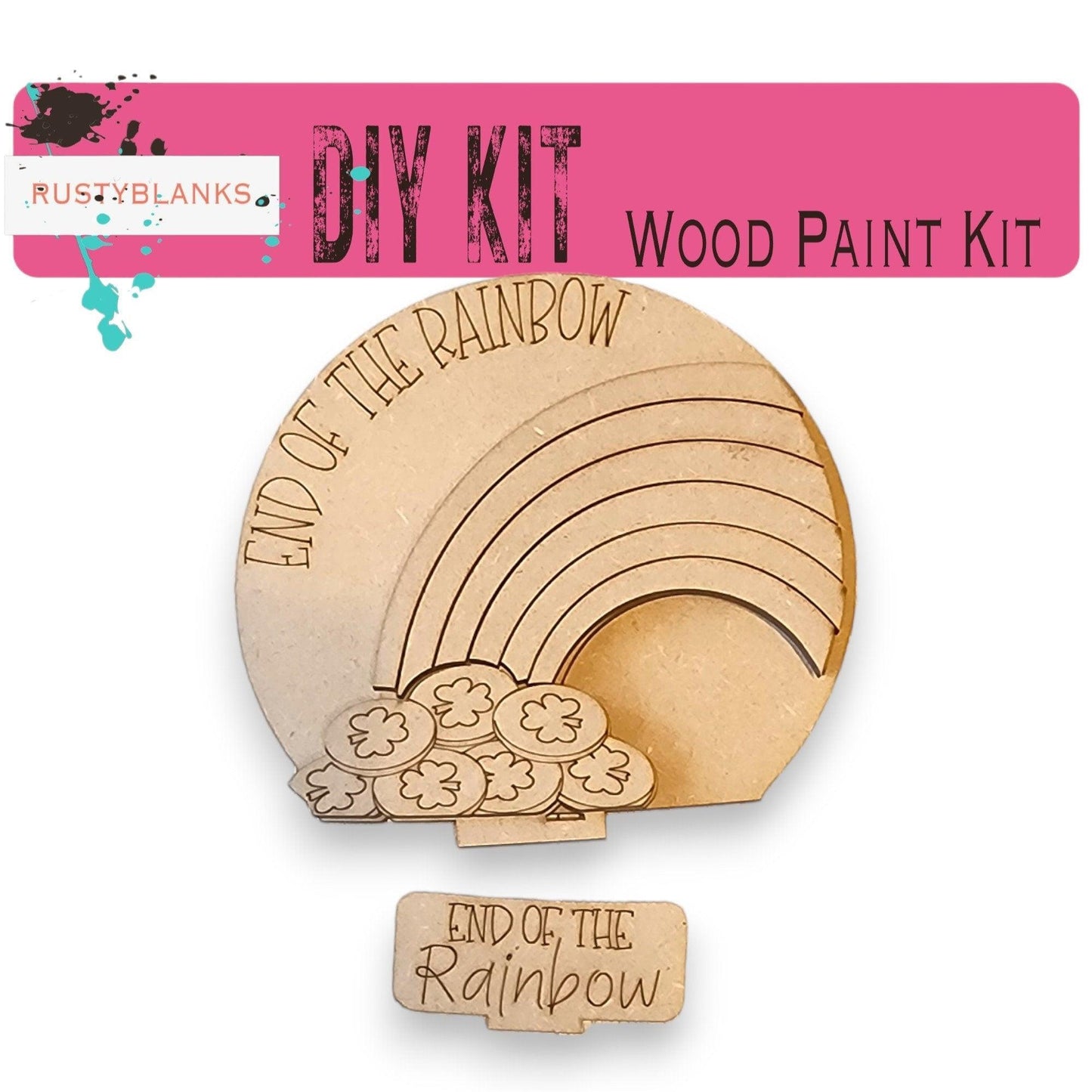 End of the Rainbow Insert for Snow Globe DIY Interchangeable Decor, Gift for Her - RusticFarmhouseDecor