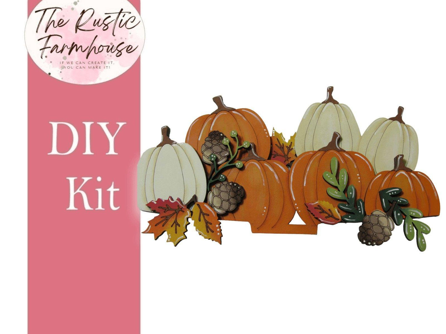 Fall Pumpkins Insert for the Interchangeable Flower Basket - RusticFarmhouseDecor