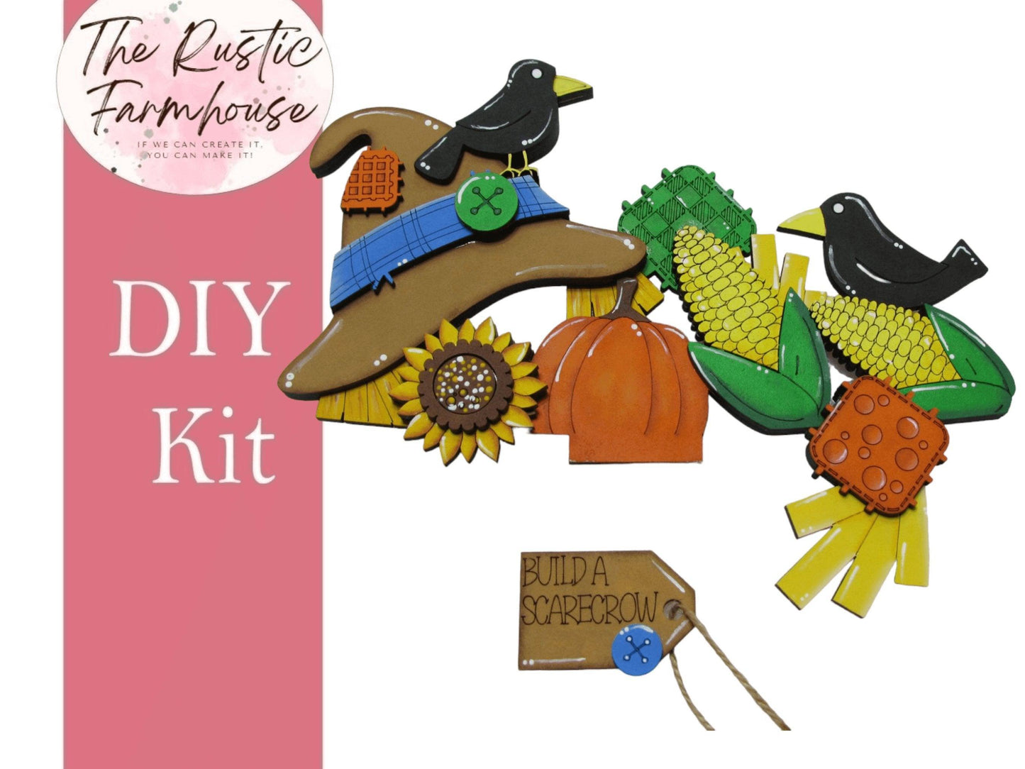 Fall Scarecrow Insert for the Interchangeable Flower Basket - RusticFarmhouseDecor