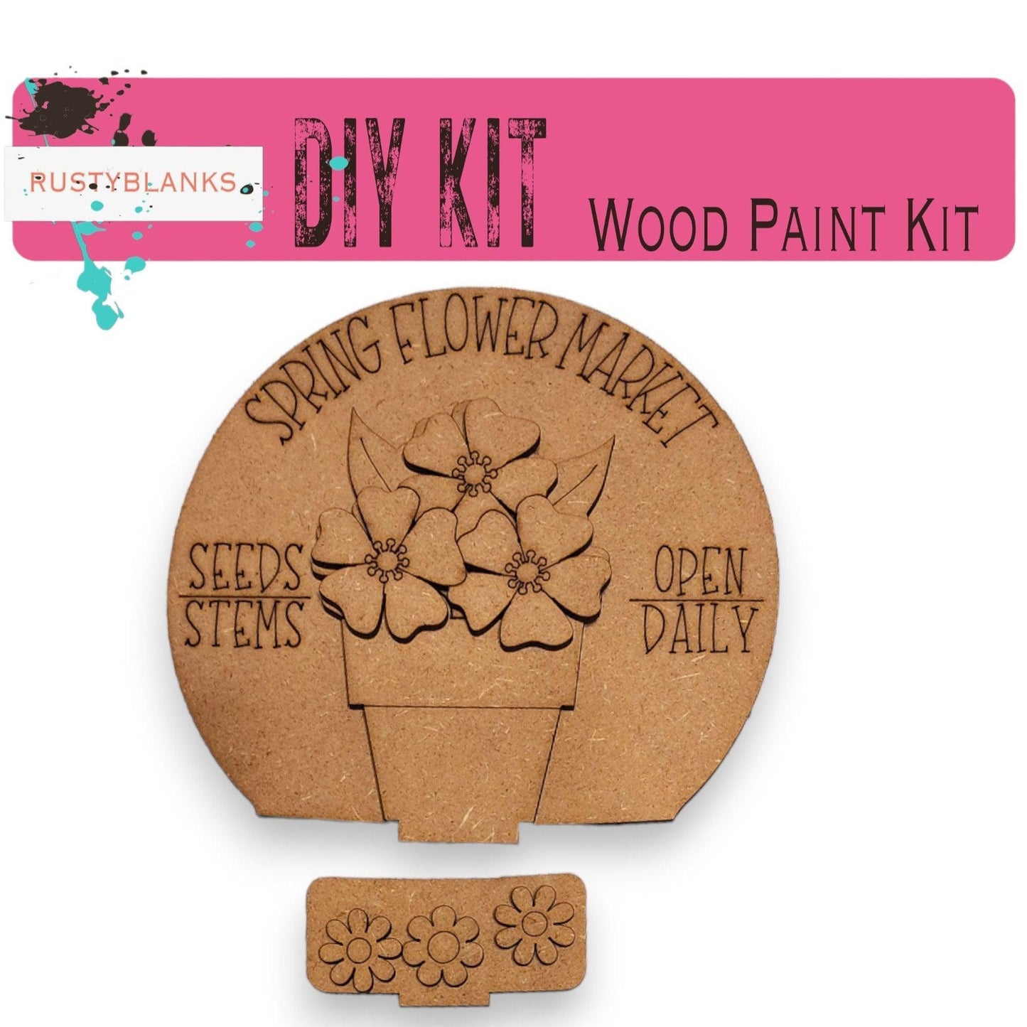 Flower Market Insert for Snow Globe DIY Interchangeable Decor, Gift for Her - RusticFarmhouseDecor