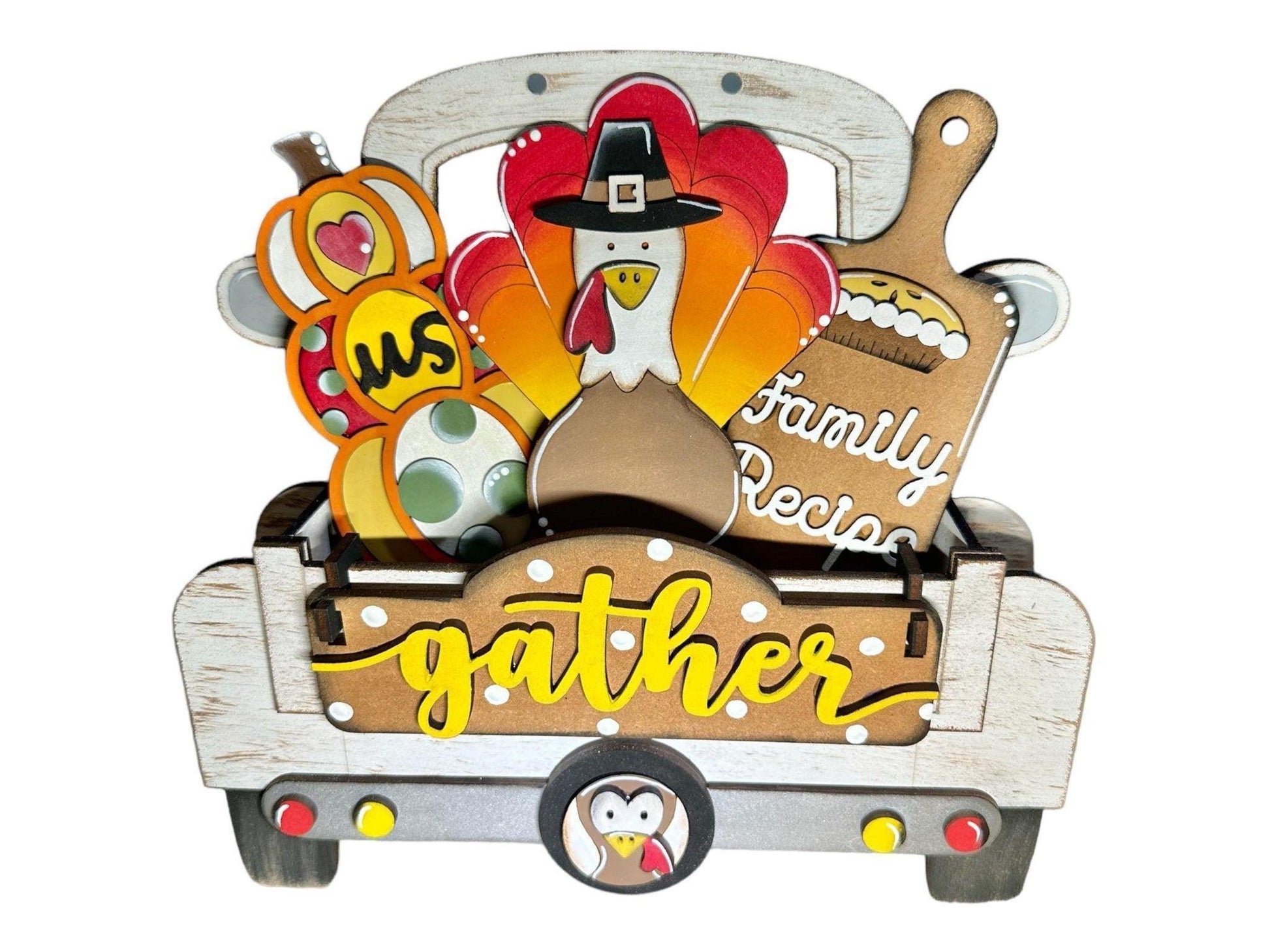 Gather with a Turkey insert - DIY Interchangeable Inserts - Tiered Tray Deco - RusticFarmhouseDecor