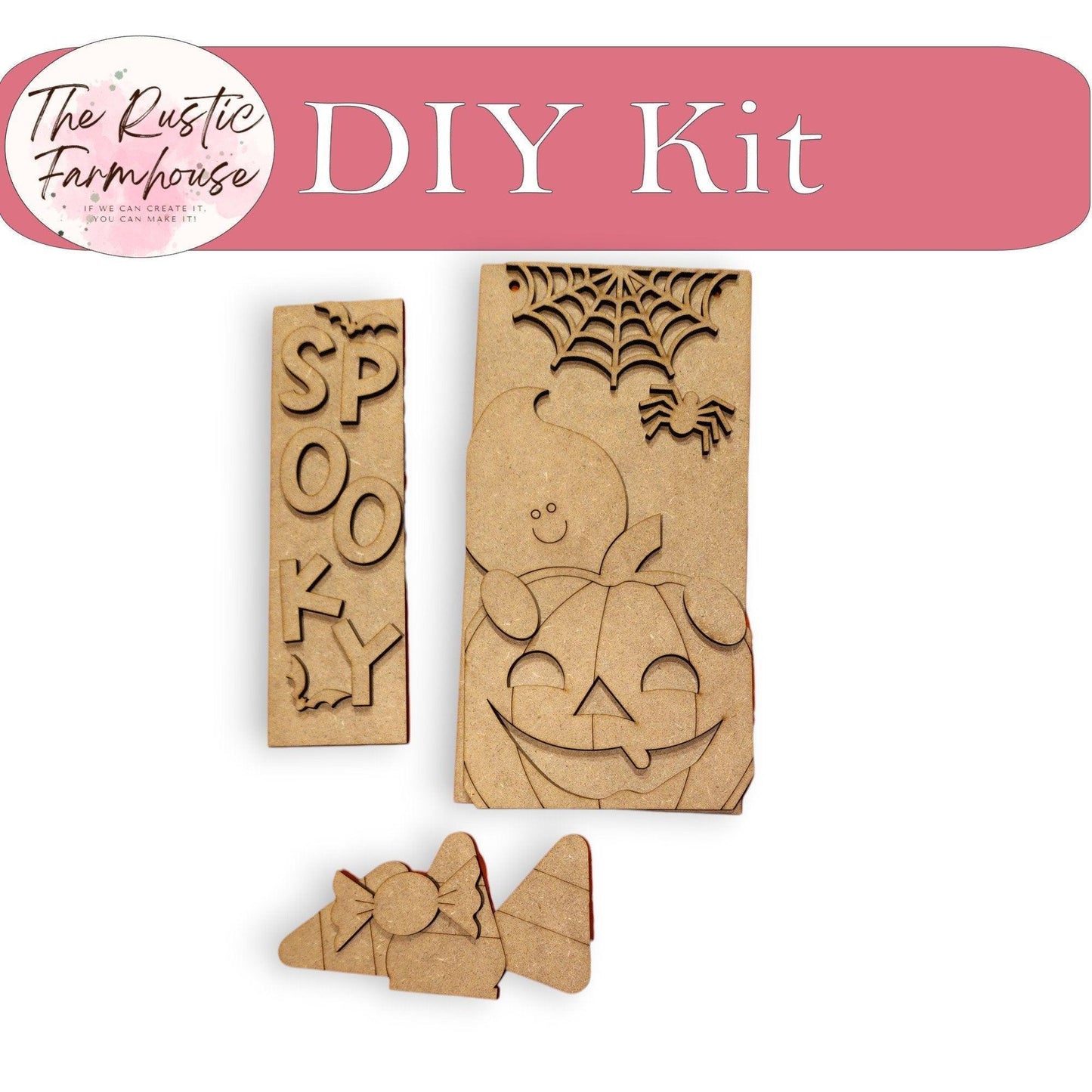 Ghost and Pumpkin Interchangeable Signs with Insert - Mini Interchangeable Posts - RusticFarmhouseDecor