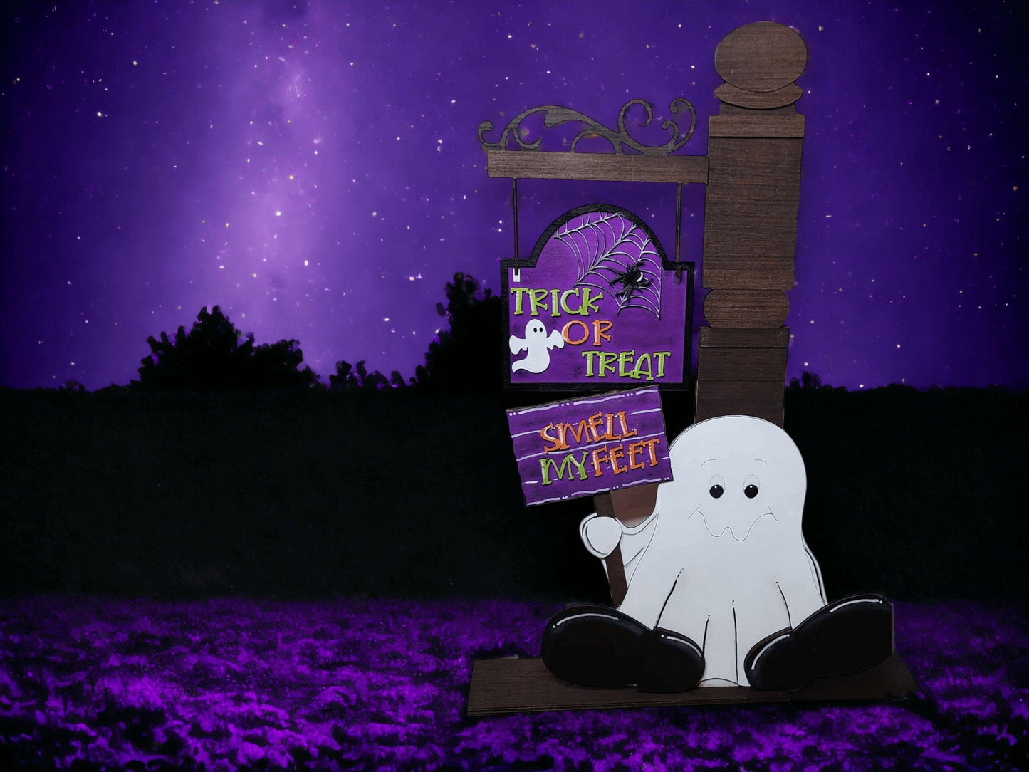 Ghost "Smell my feet" for our Interchangeable Sign or Large Post - RusticFarmhouseDecor