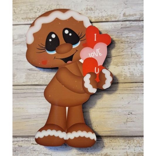 Gingerbread - I love U - RusticFarmhouseDecor
