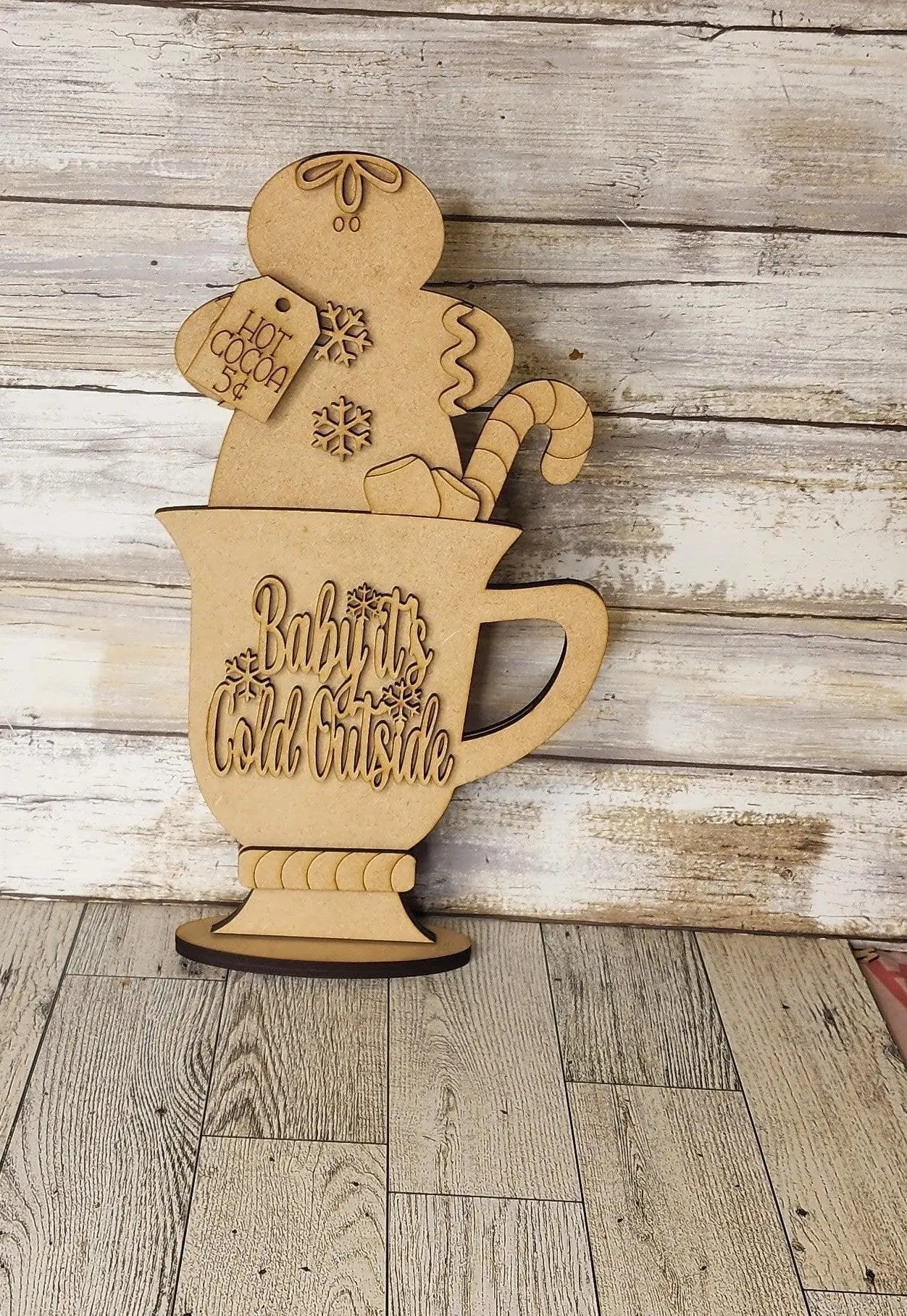 Gingerbread Mug, Hot Cocoa Mug, Cookie Crew, Christmas Decor, Holiday Craft, Christmas Craft, Gingerbread Craft, DIY Hot Cocoa - RusticFarmhouseDecor