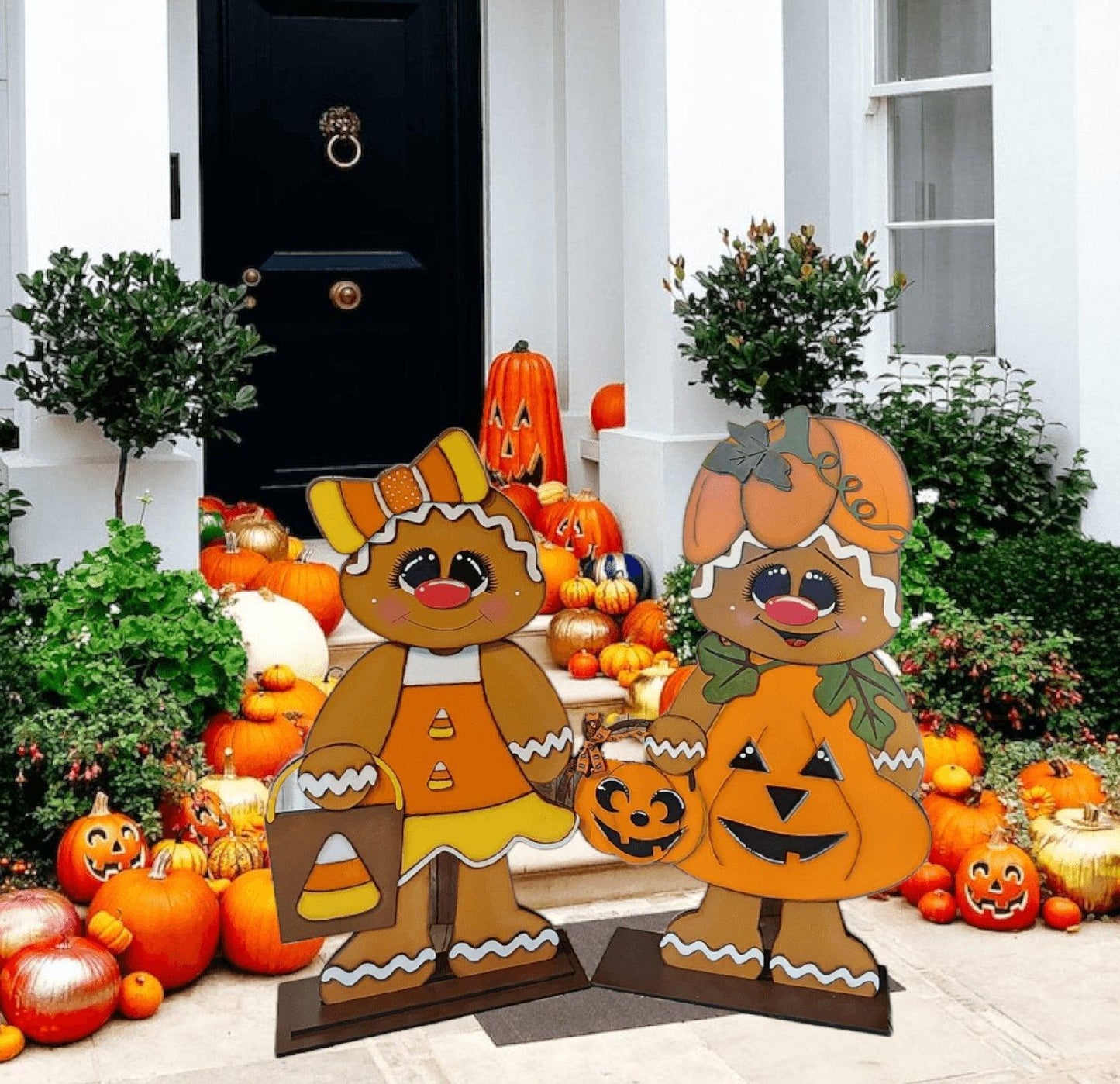 Halloween Candy Corn Gingerbread Porch Decor SVG File for Laser Cutters - RusticFarmhouseDecor