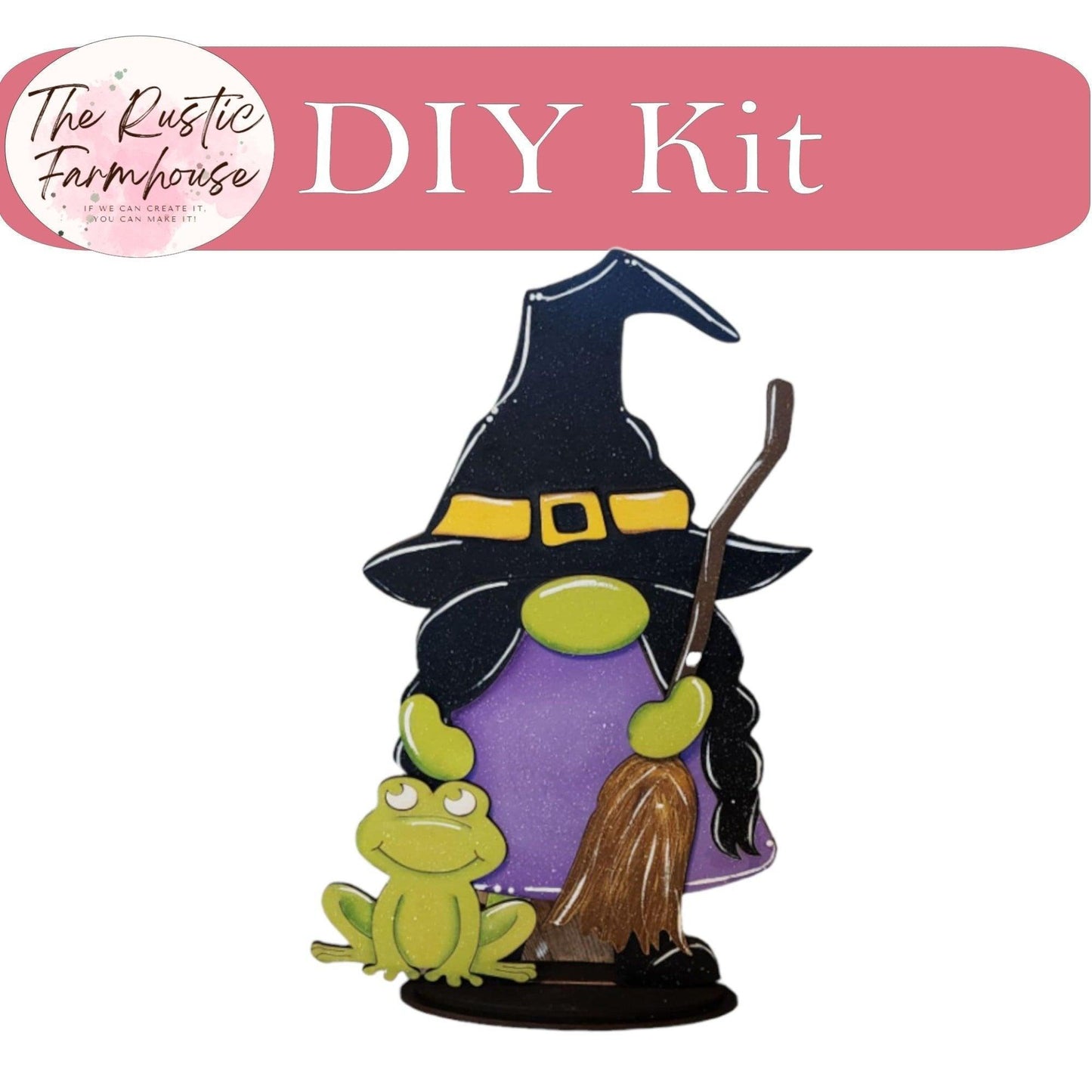 Halloween Gnome Shelf Sitters, DIY Gnome kit, Tiered Tray Decor, Two Sizes - RusticFarmhouseDecor