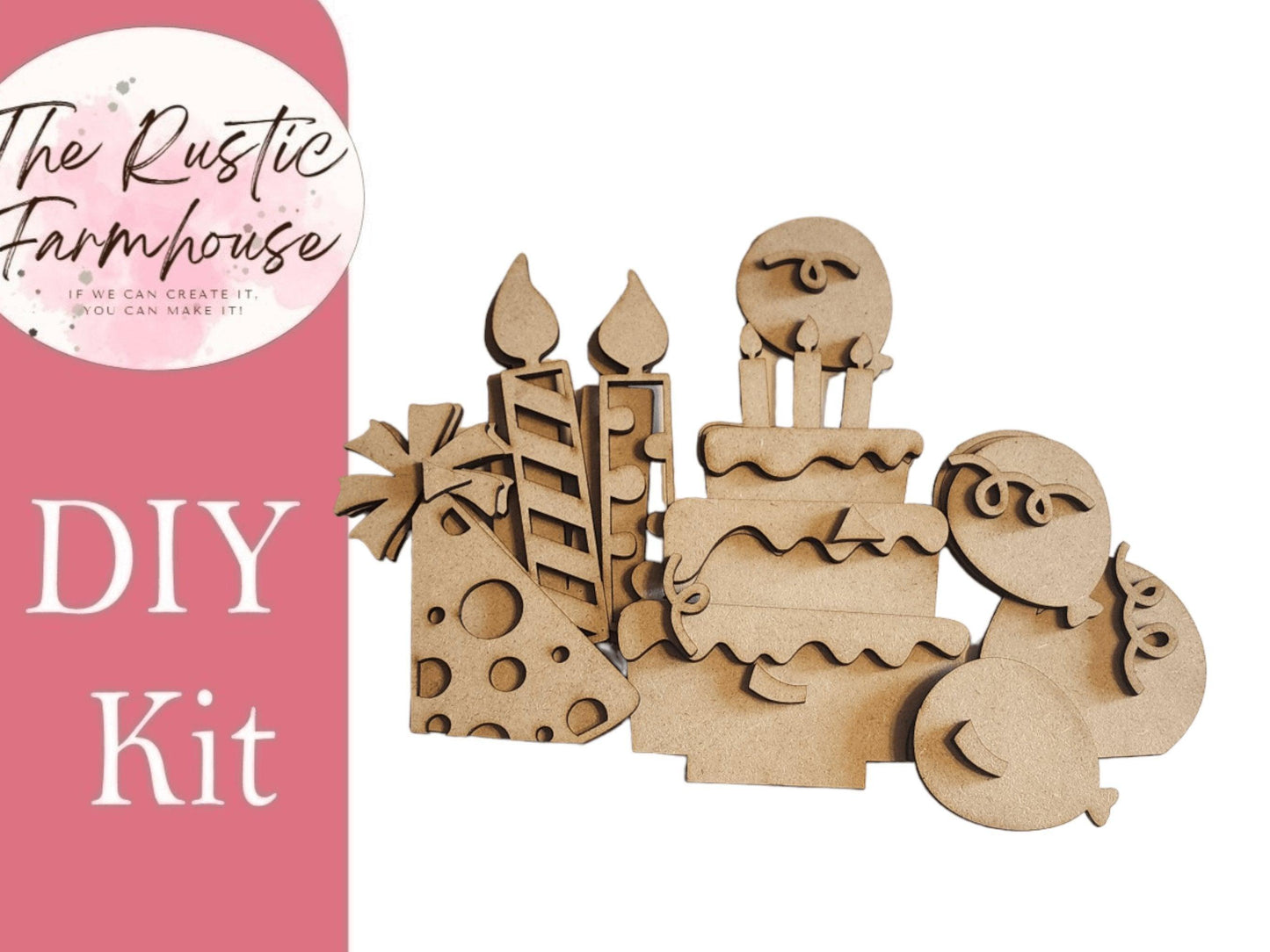 Happy Birthday Insert for the Interchangeable Flower Basket - RusticFarmhouseDecor