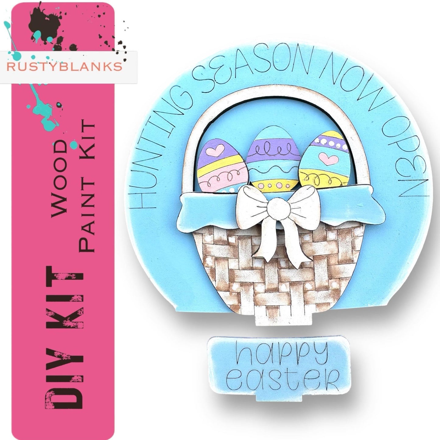 Happy Easter Insert for Snow Globe DIY Interchangeable Decor, Gift for Her - RusticFarmhouseDecor