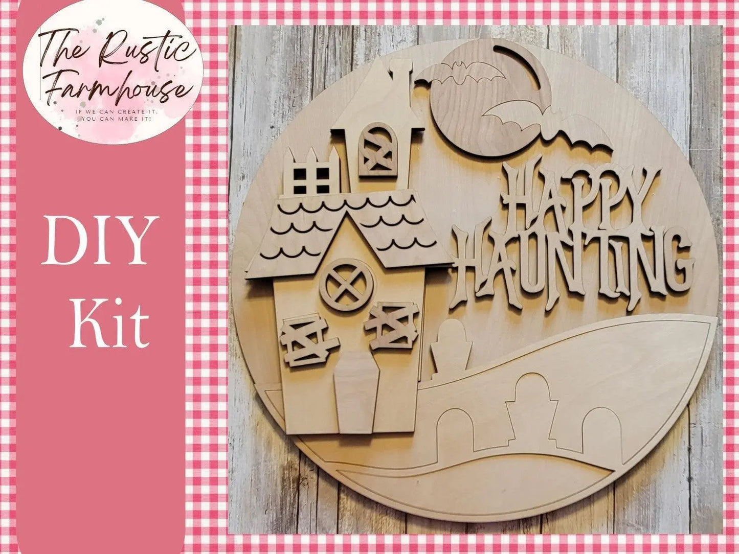 Happy Haunting Door Hanger - RusticFarmhouseDecor