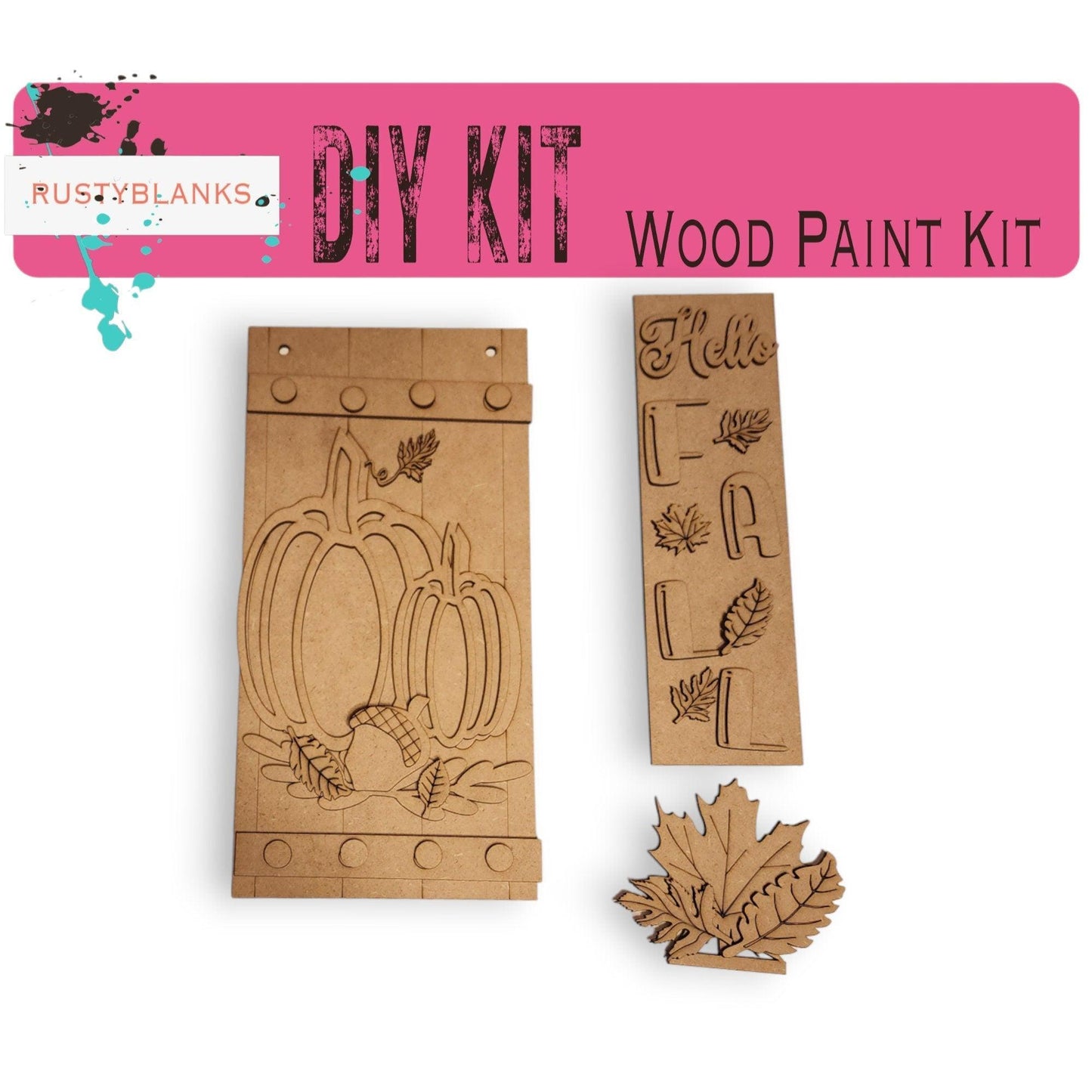 Hello Fall Insert for Mini Interchangeable Posts - RusticFarmhouseDecor