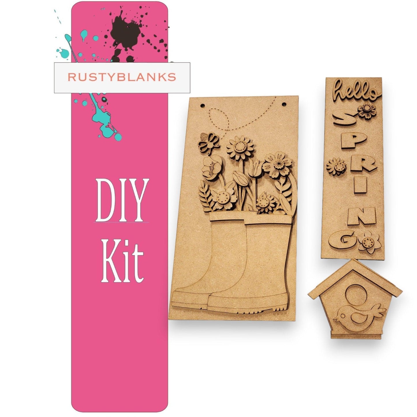 Hello Spring Insert for Mini Interchangeable Posts - RusticFarmhouseDecor
