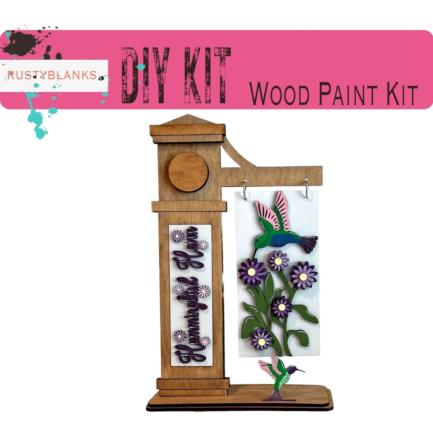 Hummingbird Haven Inserts for Mini Interchangeable Post - RusticFarmhouseDecor