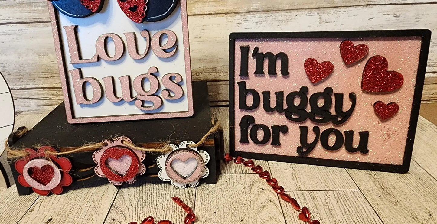 I'm Buggy for you Tiered Tray Home Decor Set - RusticFarmhouseDecor