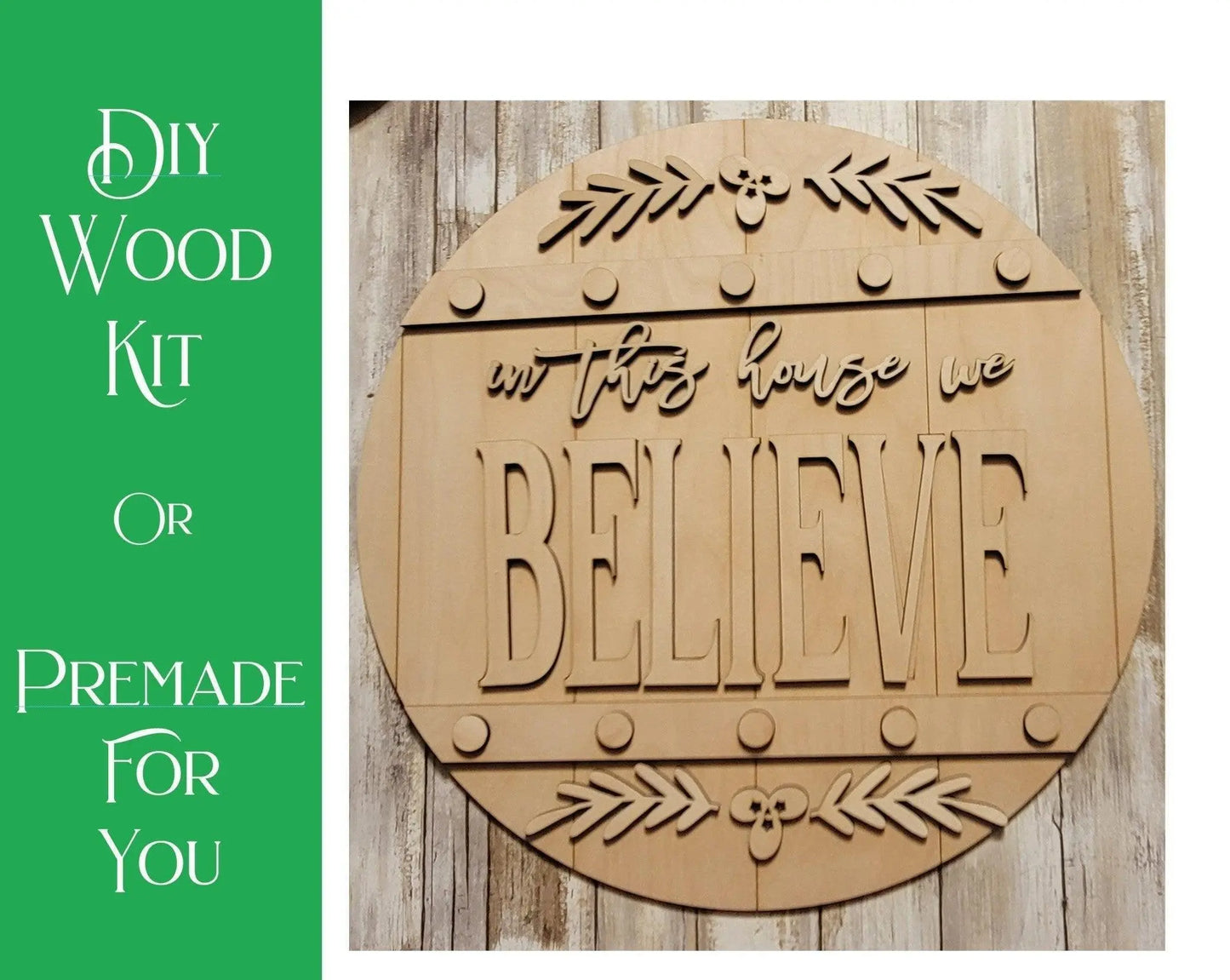 In this House we Believe Door Hanger - RusticFarmhouseDecor