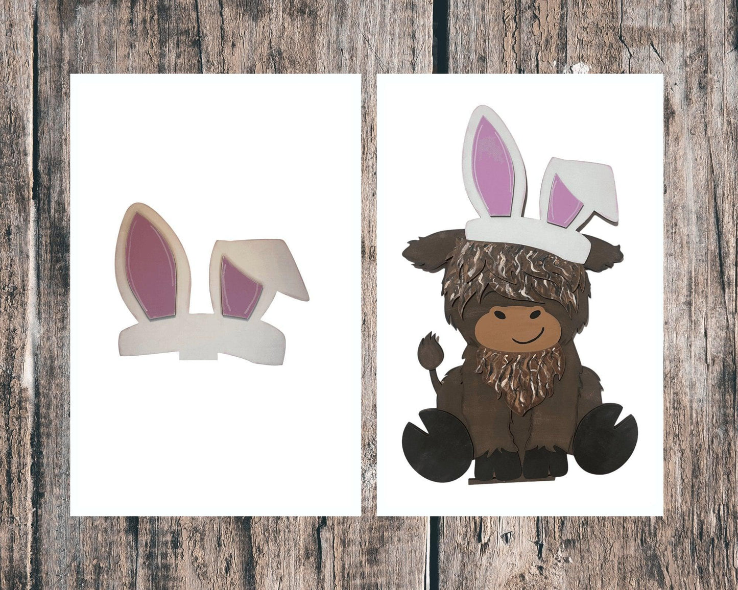 Interchangeable Hats for our Highland Cow Insert for our Interchangeable Fence or Post - RusticFarmhouseDecor