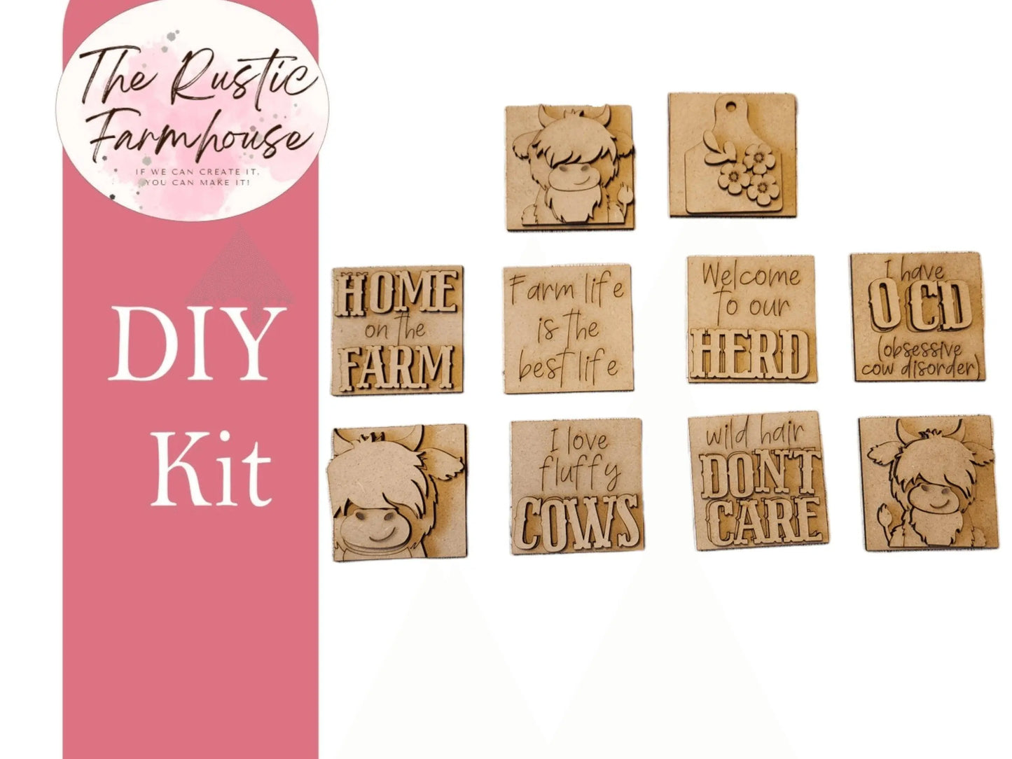 Interchangeable Highland Mini Tiles - RusticFarmhouseDecor