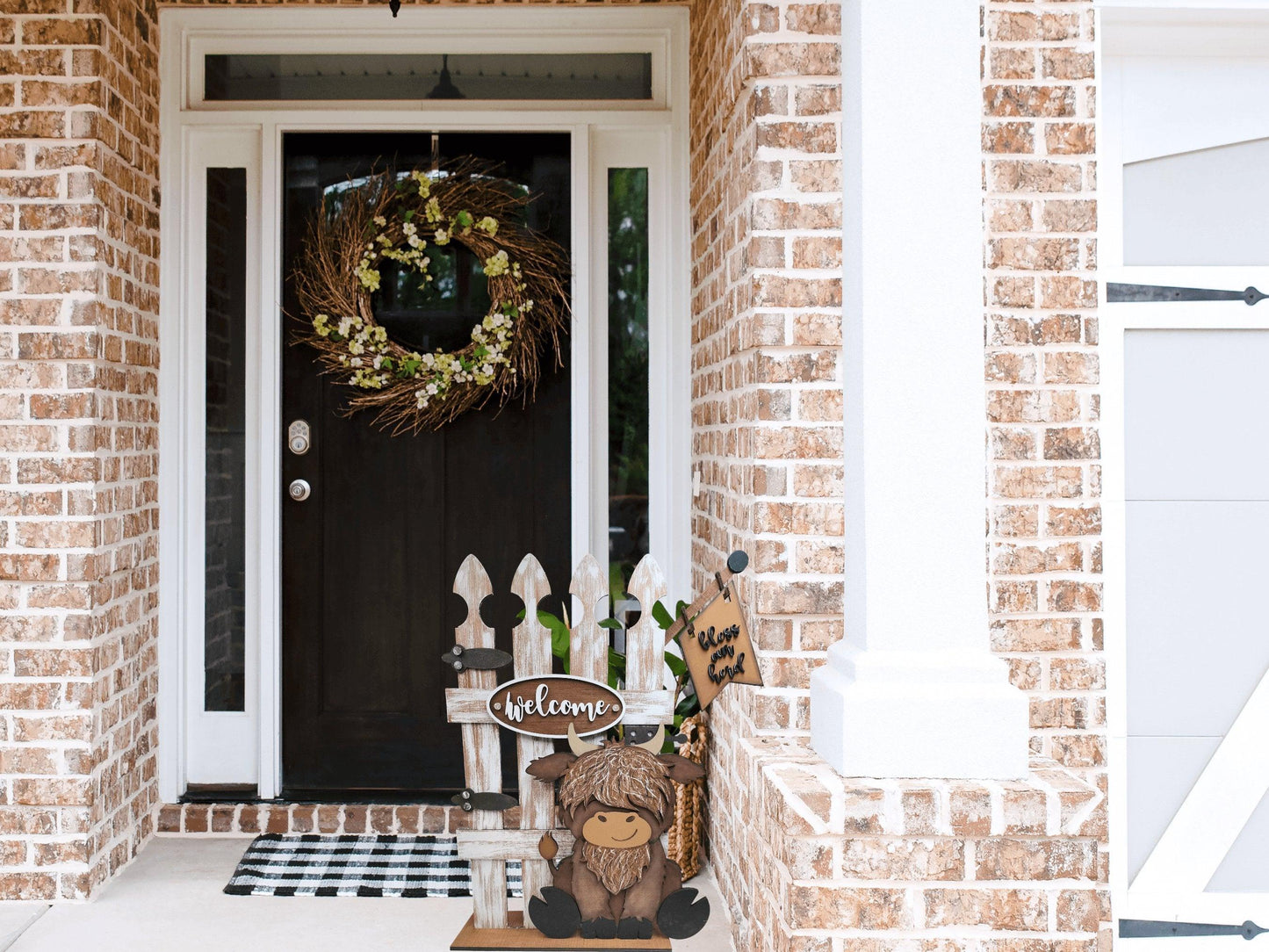 Interchangeable Porch Welcome Fence DIY Craft Kit - RusticFarmhouseDecor