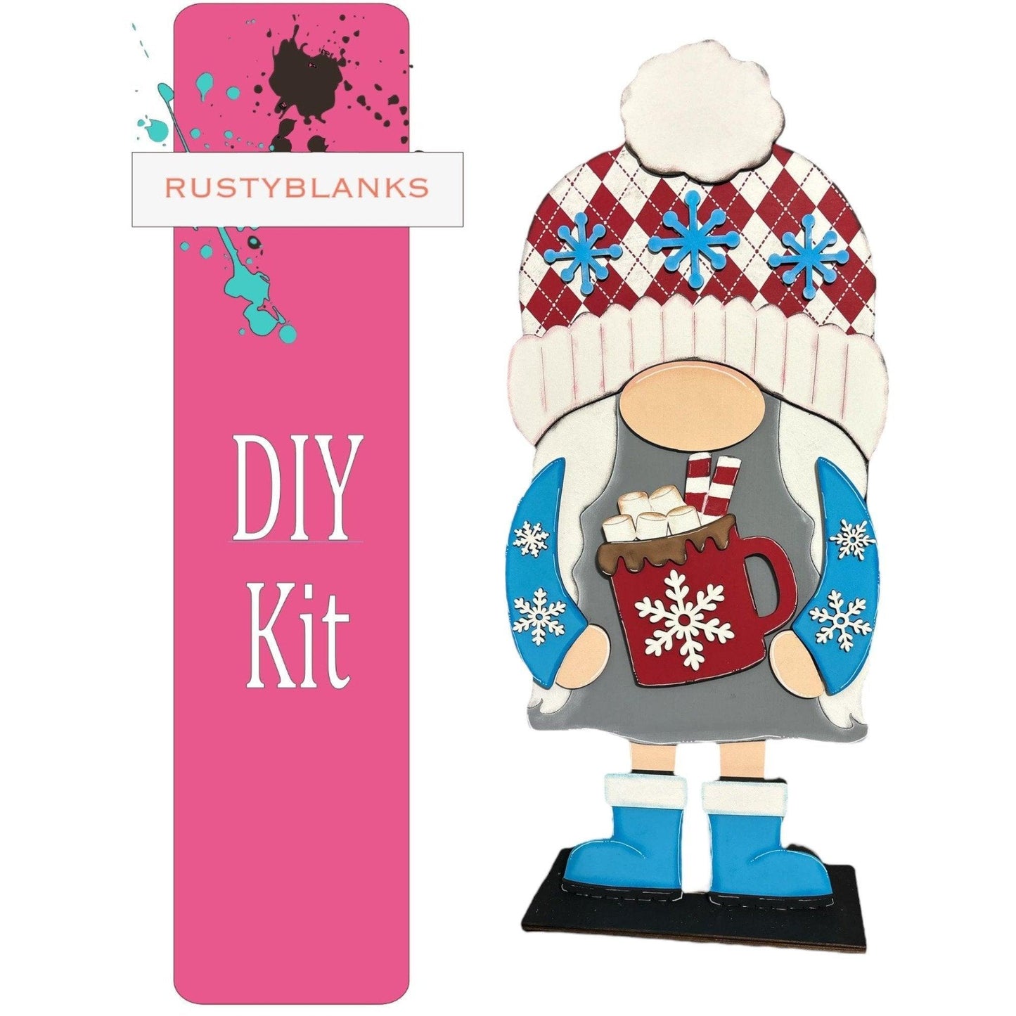 Interchangeable Winter Gnome Add Ons for our Tall Porch Gnome - RusticFarmhouseDecor