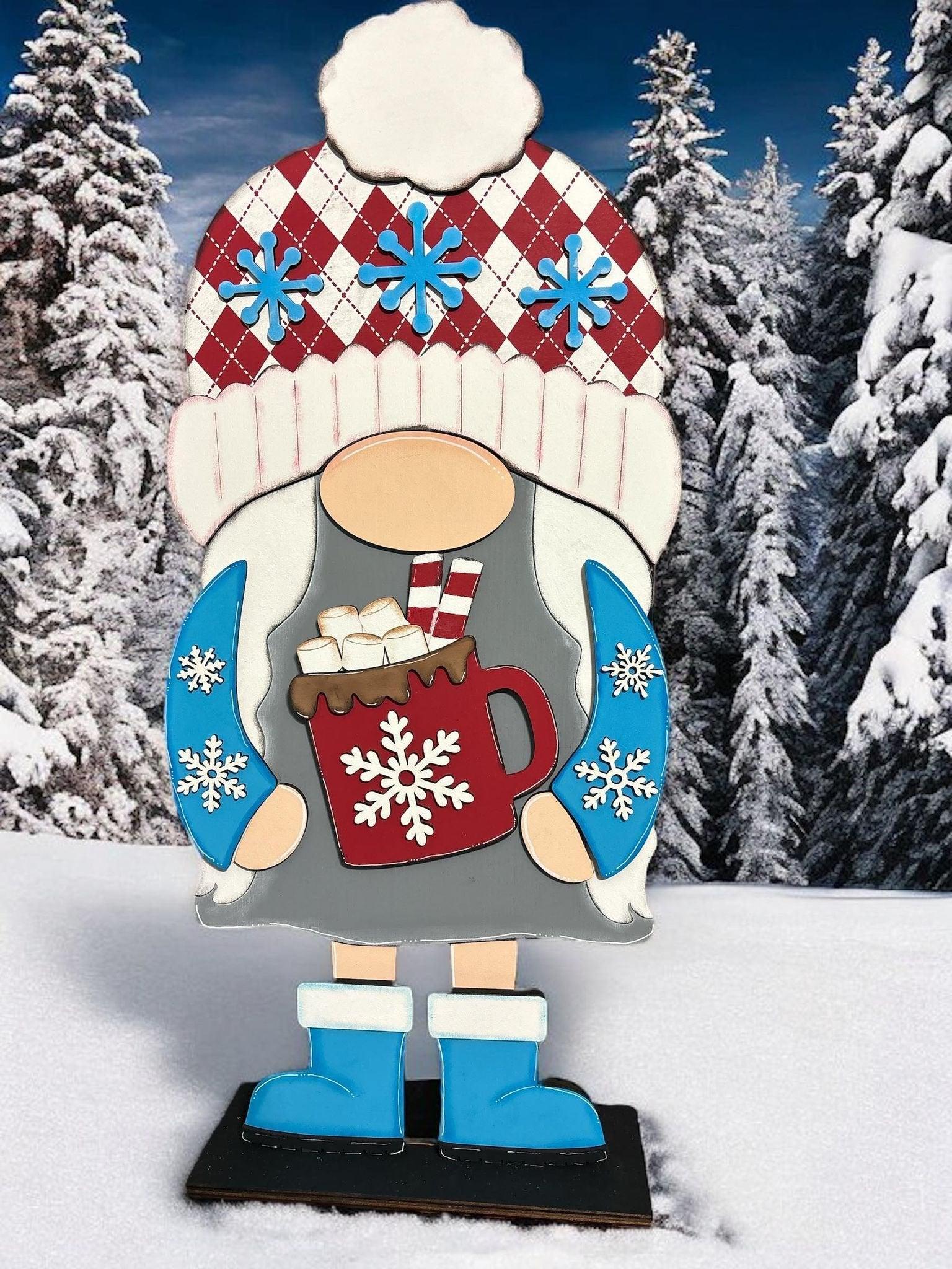 Interchangeable Winter Gnome Add Ons for our Tall Porch Gnome - RusticFarmhouseDecor