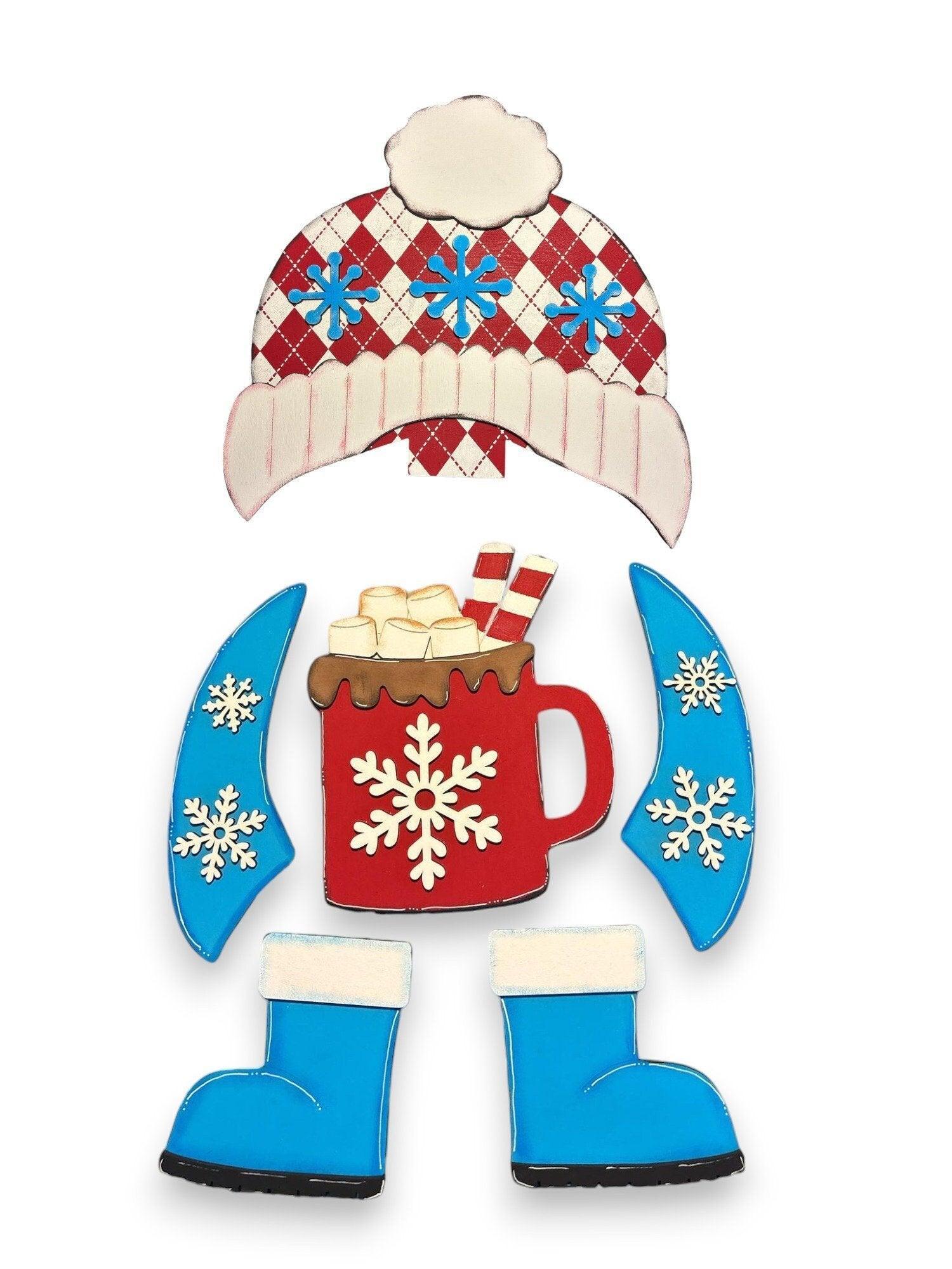 Interchangeable Winter Gnome Add Ons for our Tall Porch Gnome - RusticFarmhouseDecor