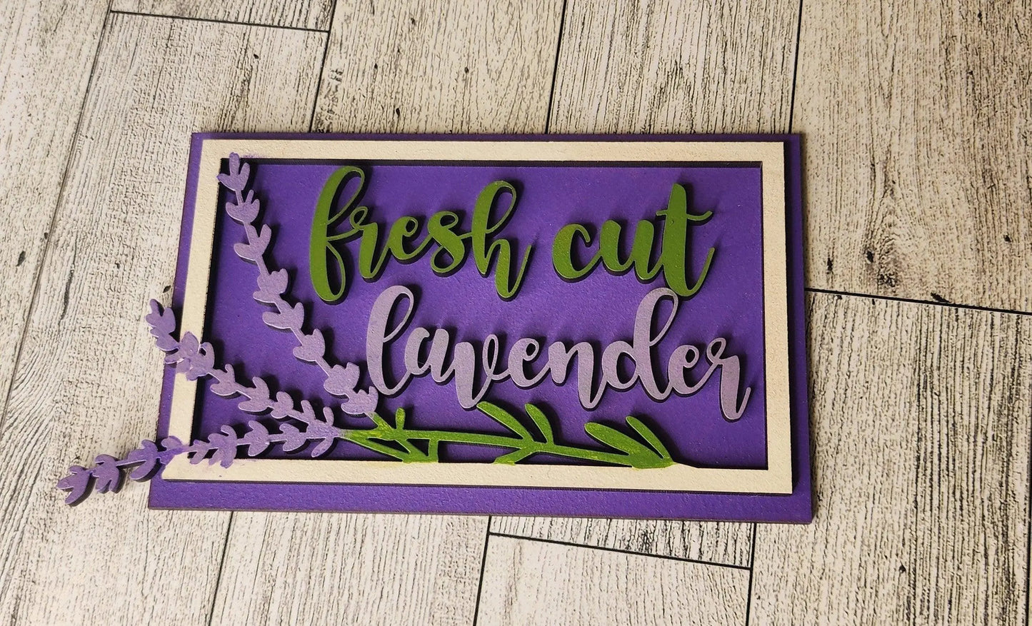 Lavender Tiered Tray Decor, Fresh Cut Lavender display - RusticFarmhouseDecor