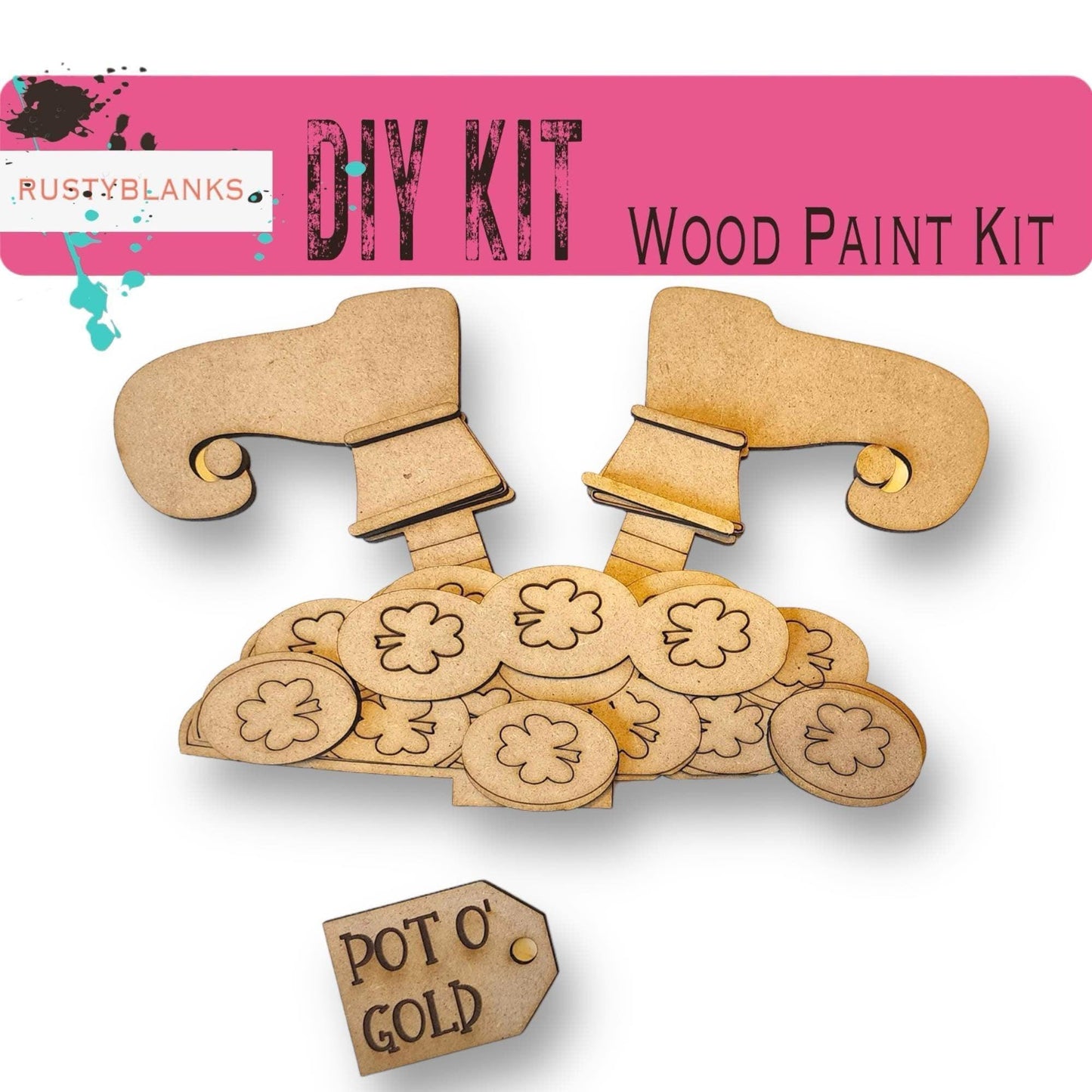 Leprechaun Feet Insert for the Interchangeable Flower Basket - RusticFarmhouseDecor