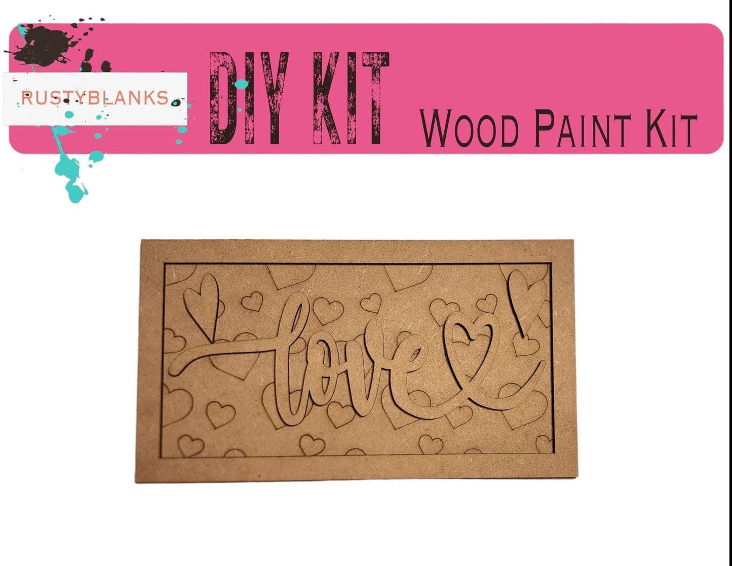 Love You Valentines Day Sign , Unfinished DIY Kit - RusticFarmhouseDecor