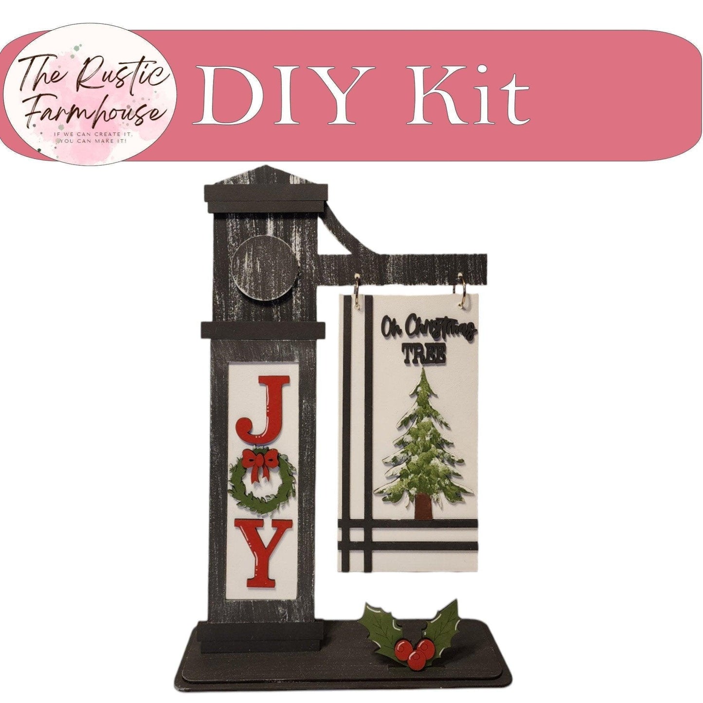 Mini Interchangeable Porch Post DIY Craft Kit - Interchangeable Signs and Insert - RusticFarmhouseDecor