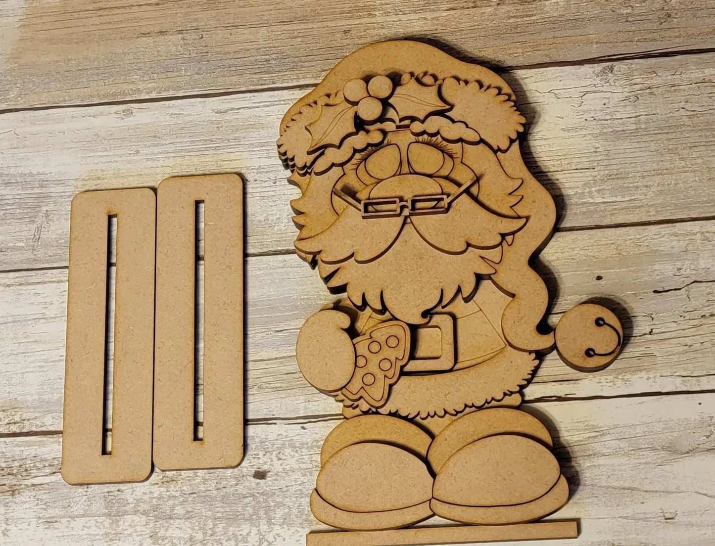 Mr & Mrs Santa Claus Handmade Christmas Tiered Tray Decor - RusticFarmhouseDecor