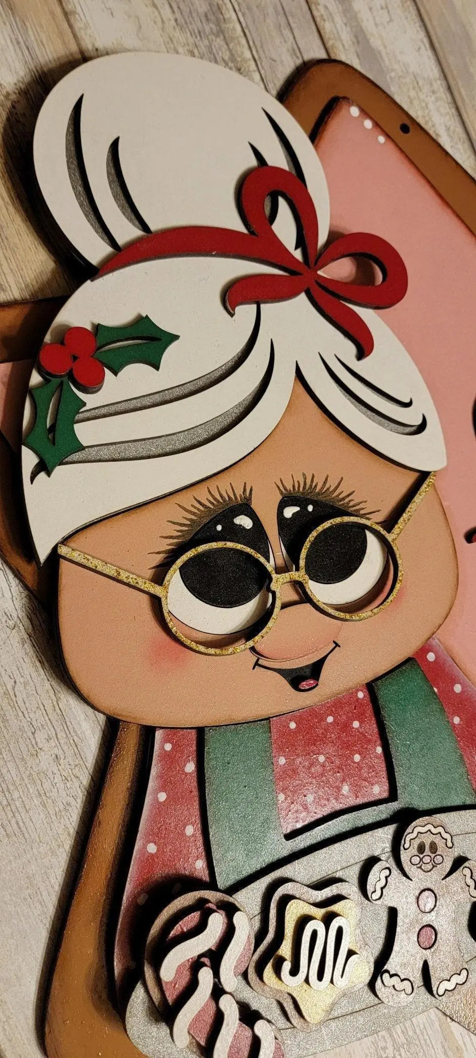 Mrs Claus Cookie Tasters Welcome Christmas Front Door Hanger SVG Cut File - RusticFarmhouseDecor