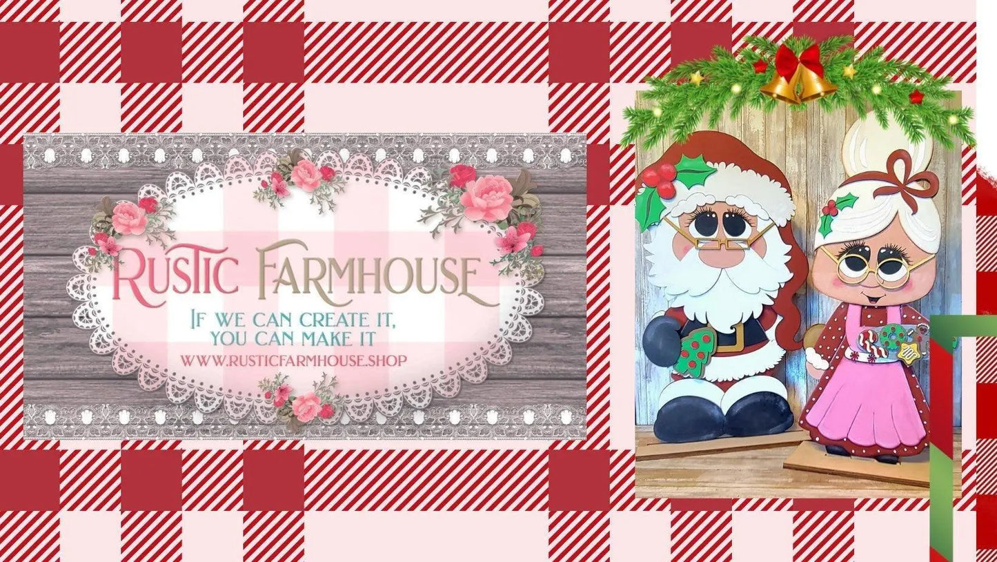 Mrs Santa Claus SVG File | Standing Mrs Claus SVG Laser Cut File | Mrs Claus Porch Greeter Svg File | North Pole Gnome Svg - RusticFarmhouseDecor