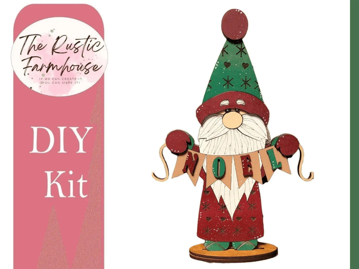 Noel Santa Gnome DIY Wood Kit - RusticFarmhouseDecor
