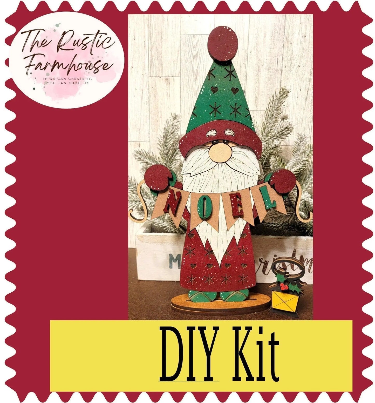 Noel Santa Gnome DIY Wood Kit - RusticFarmhouseDecor