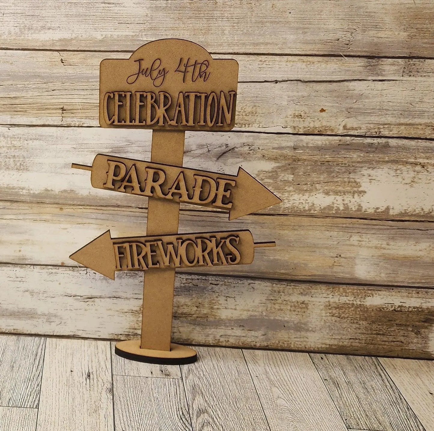 Patriotic Sign Decor, Unfinished DIY Wood Kit, Blanks to Decorate Home Decor - RusticFarmhouseDecor