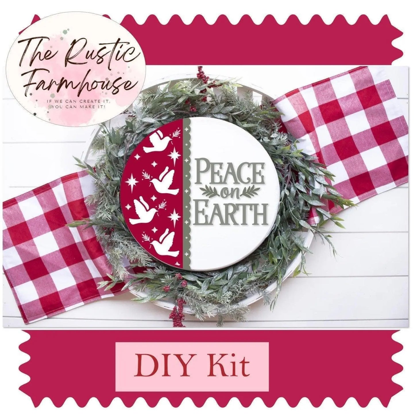 Peace on Earth Door Hanger DIY - RusticFarmhouseDecor