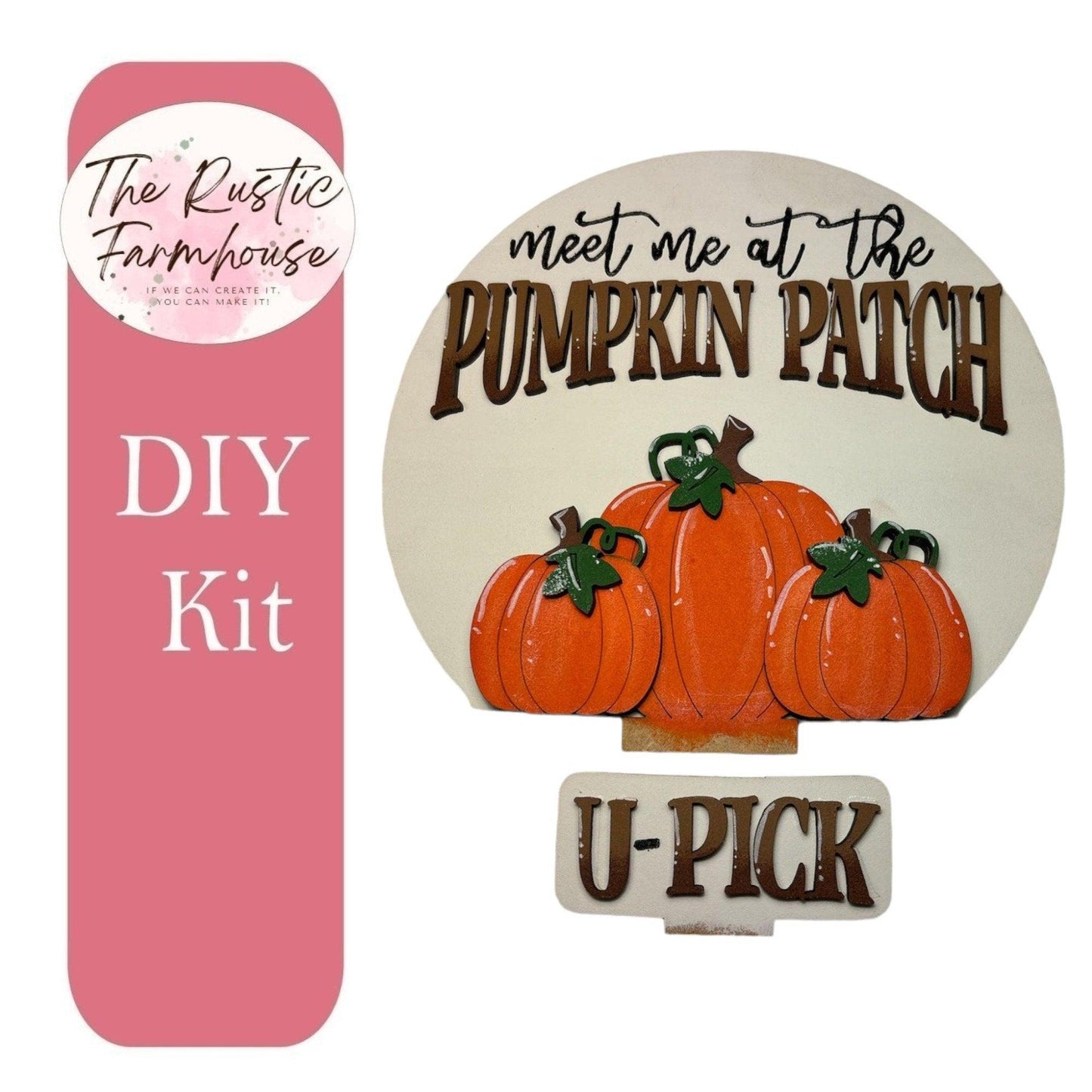 Pumpkin Patch insert for Snow Globe DIY Interchangeable Decor Inserts- Wood Paint - RusticFarmhouseDecor