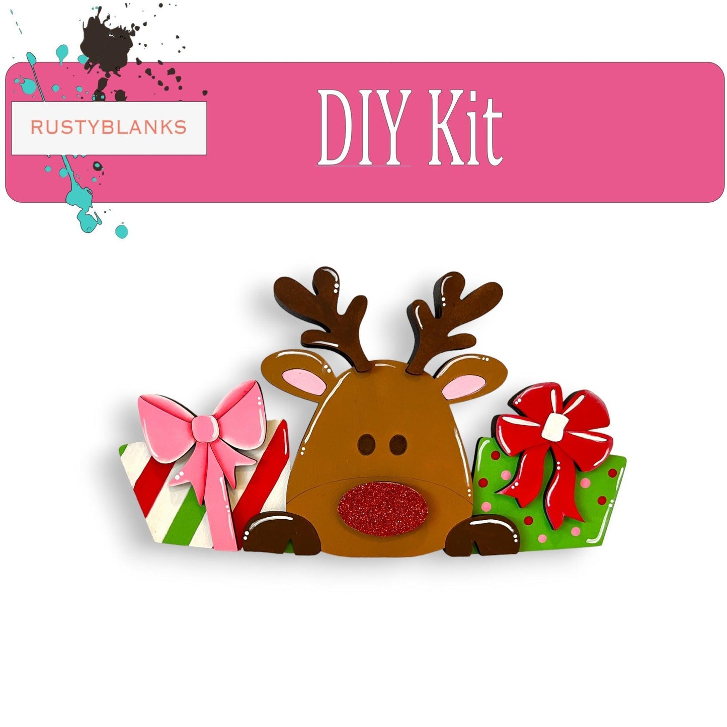 Reindeer for the Interchangeable Flower Basket Decor, Wood Blank for Painting, Inserts for Basket - RusticFarmhouseDecor