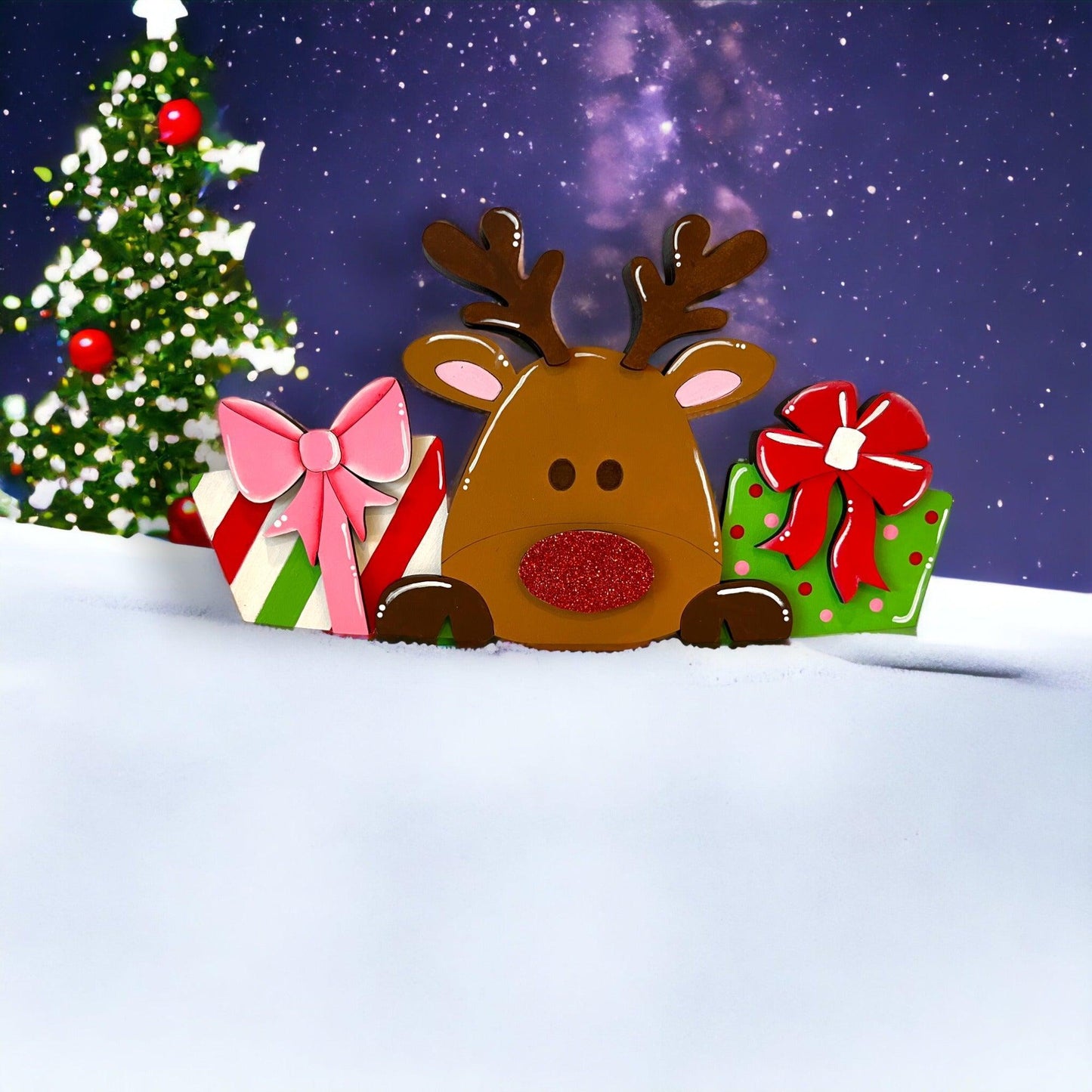 Reindeer for the Interchangeable Flower Basket Decor, Wood Blank for Painting, Inserts for Basket - RusticFarmhouseDecor