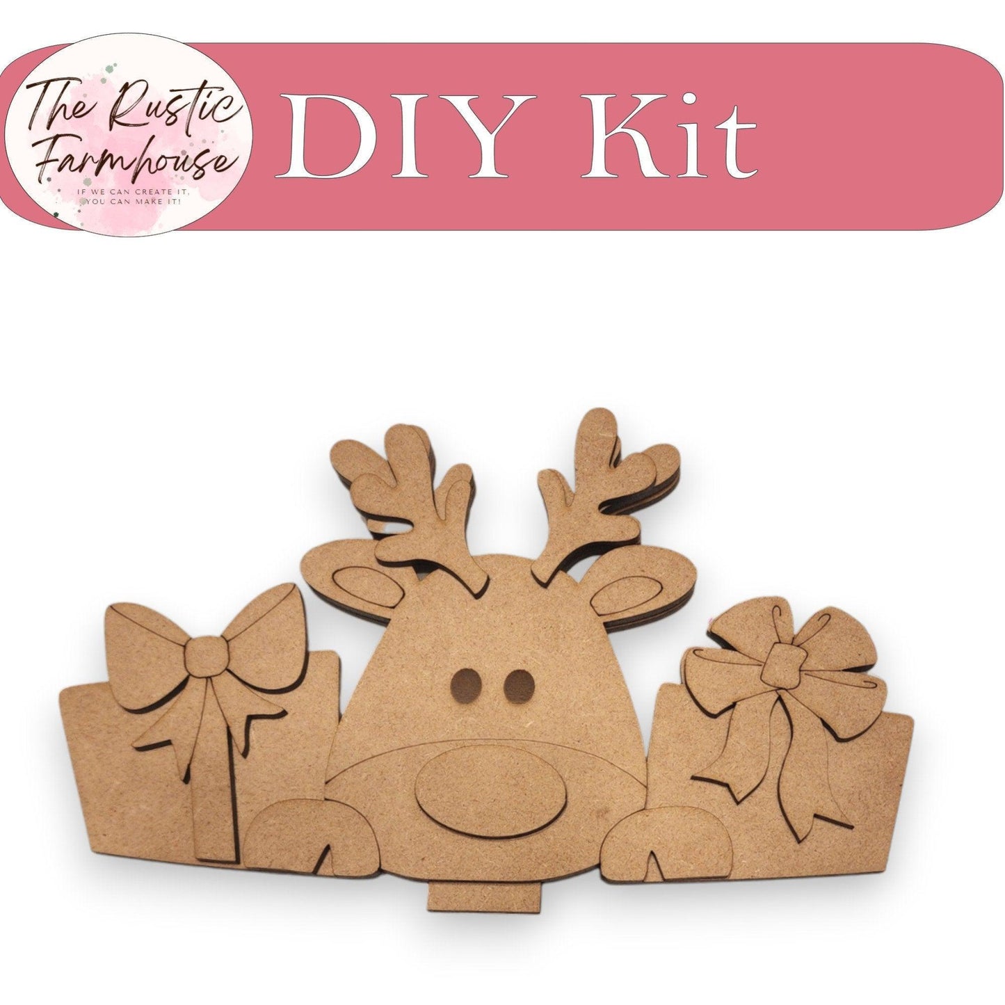 Reindeer for the Interchangeable Flower Basket Decor, Wood Blank for Painting, Inserts for Basket - RusticFarmhouseDecor