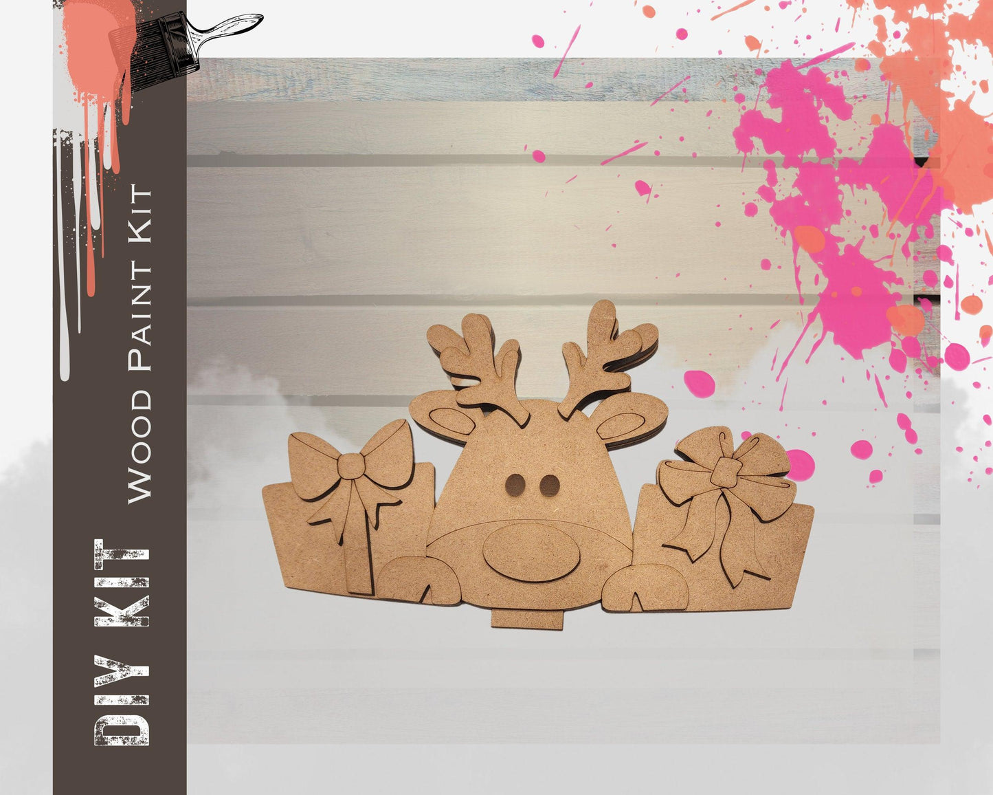 Reindeer for the Interchangeable Flower Basket Decor, Wood Blank for Painting, Inserts for Basket - RusticFarmhouseDecor