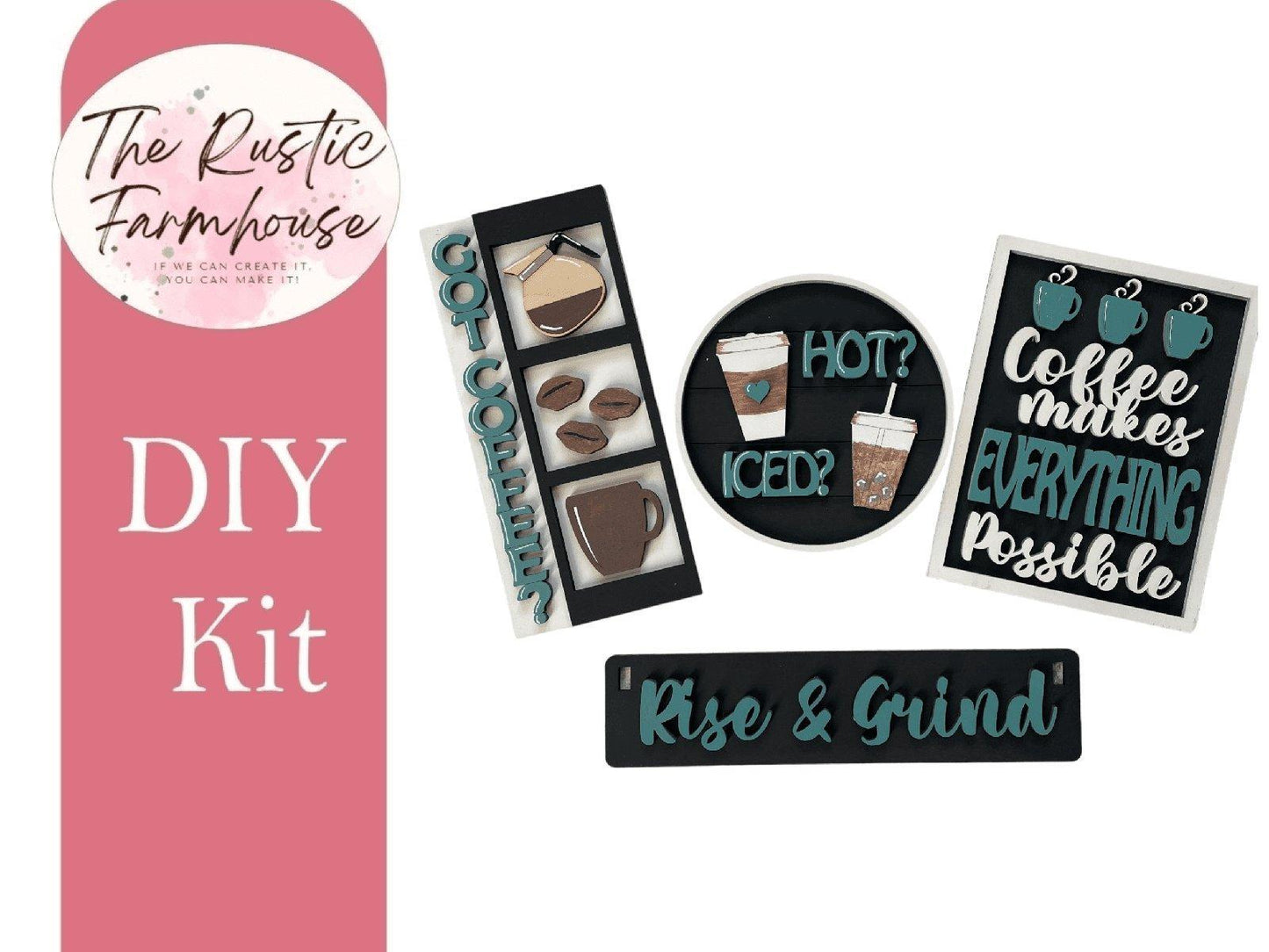 Rise & Grind Inserts for Wagon or Raised Shelf Sitter DIY Kit - RusticFarmhouseDecor