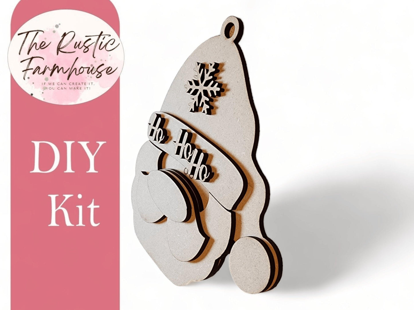 Santa and Mrs Claus Holiday Ornament DIY Christmas Tree Decor - RusticFarmhouseDecor