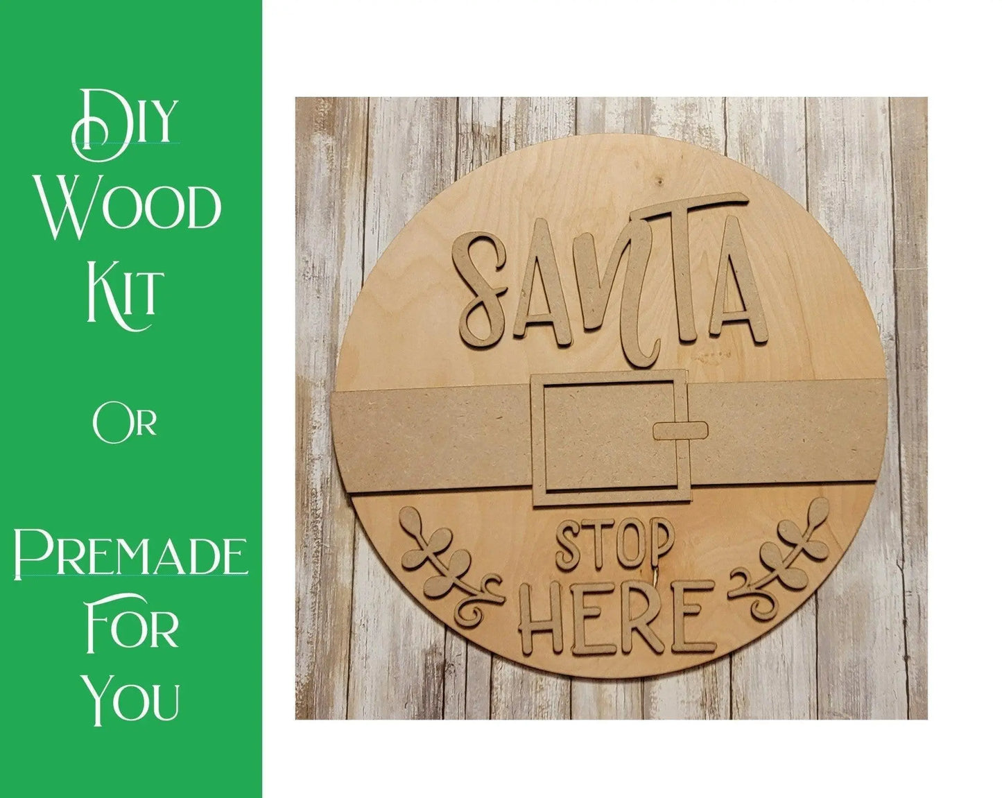 Santa Stop Here Door Hanger - RusticFarmhouseDecor